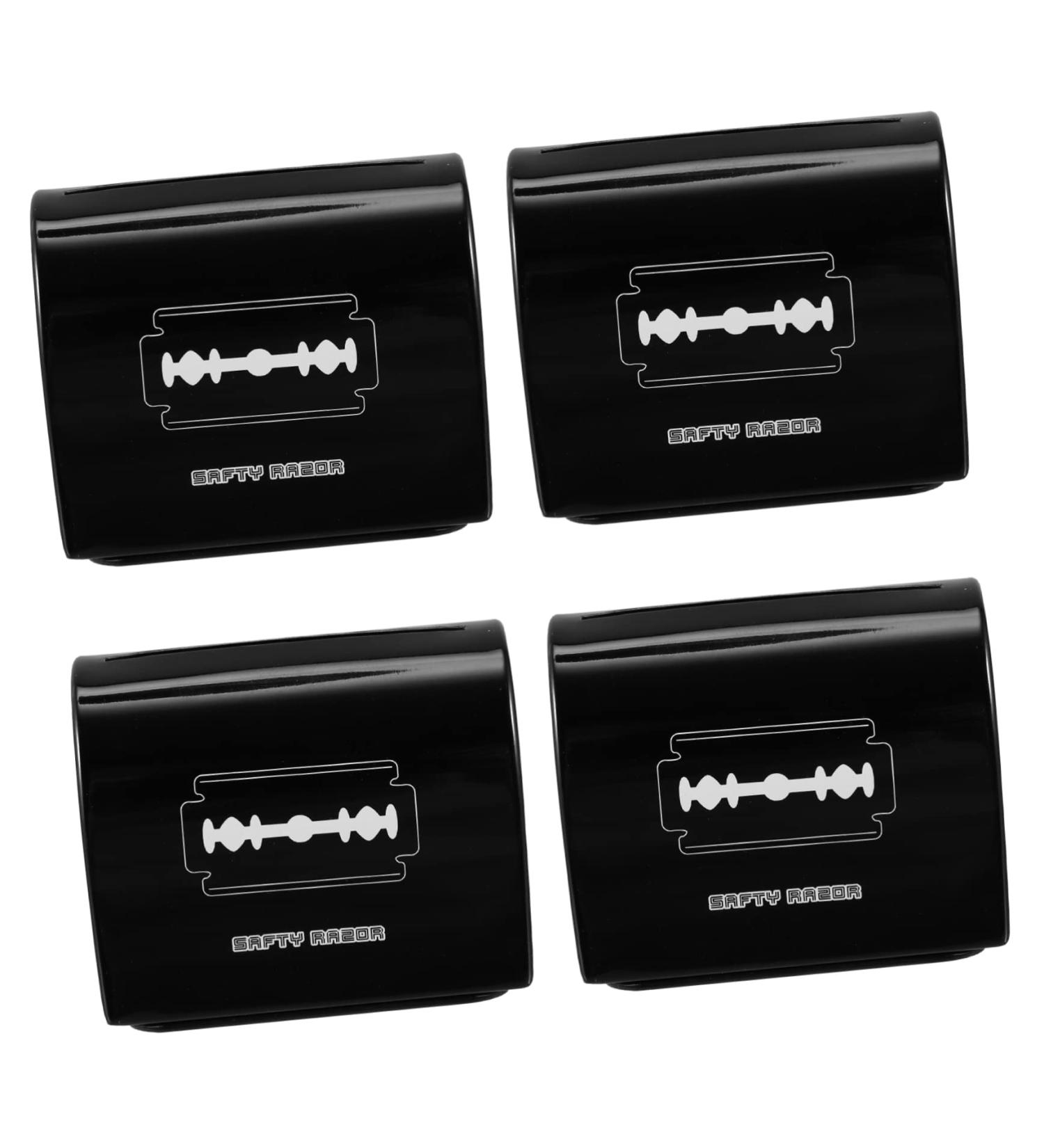 Lurrose 4-Piece Blade Storage Box | Safe Razor Blade Waste Container | Durable Autumn Iron Storage Case for Men - Buy Online on GoSupps.com