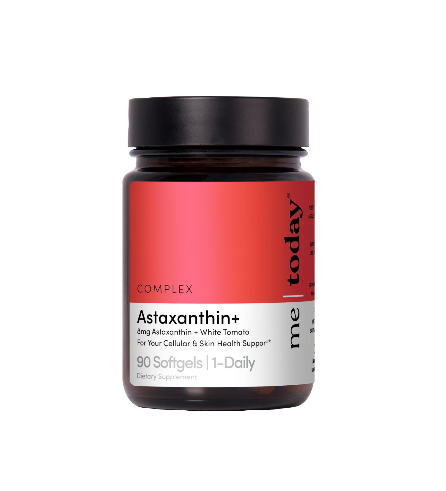 me today Complex Astaxanthin+ 8mg Supplement - Powerful Antioxidant Support Softgels - Natural Skin Health & Cellular Wellness Complex with White Tomato Extract - 90 Servings 90 Count (Pack of 1) - Buy Online on GoSupps.com