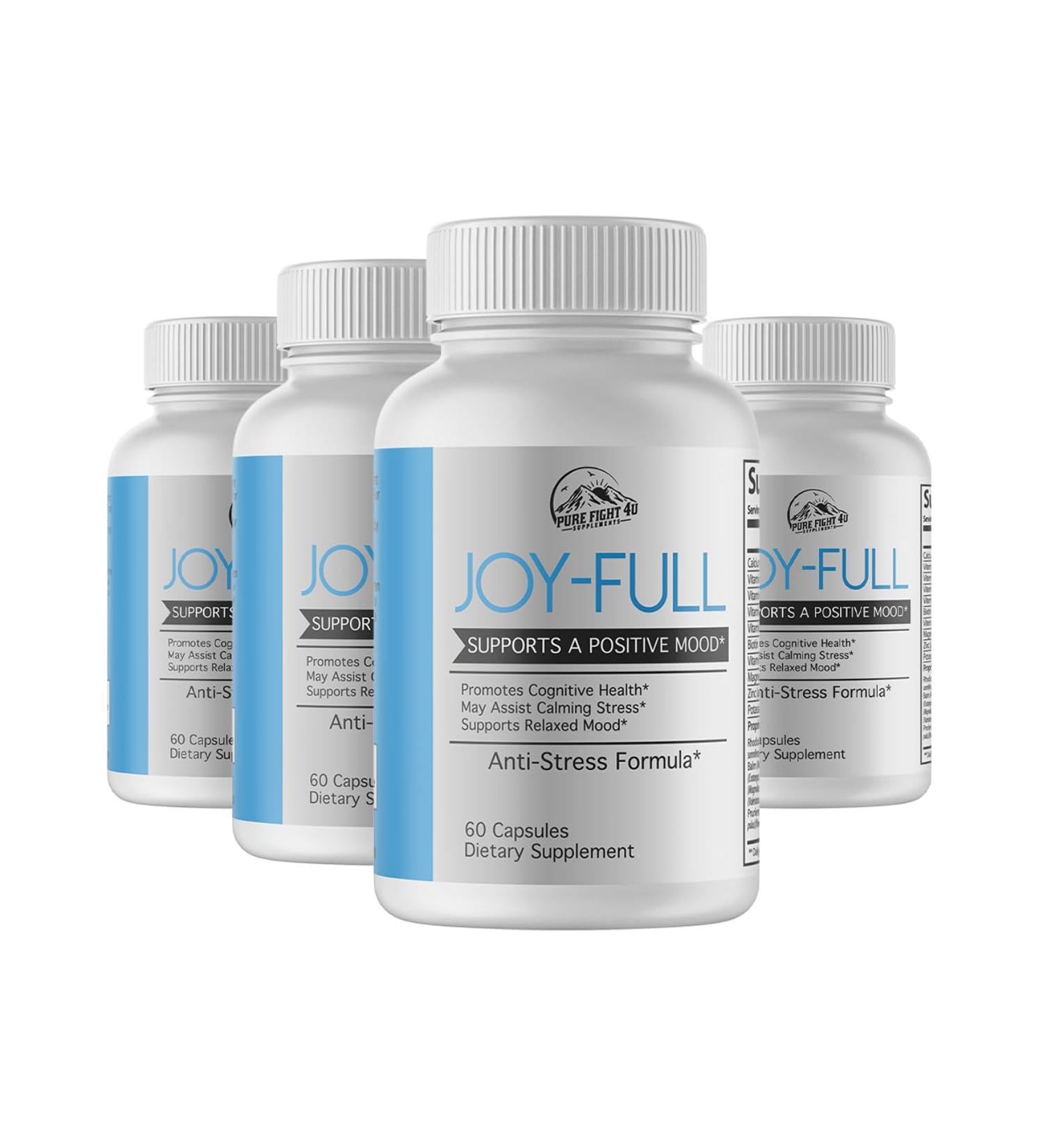 Joy-Full Supports A Positive Mood Promotes Cognitive Health Supports Relaxed Mood Dietary Supplement | 4 Bottles - Buy Online on GoSupps.com