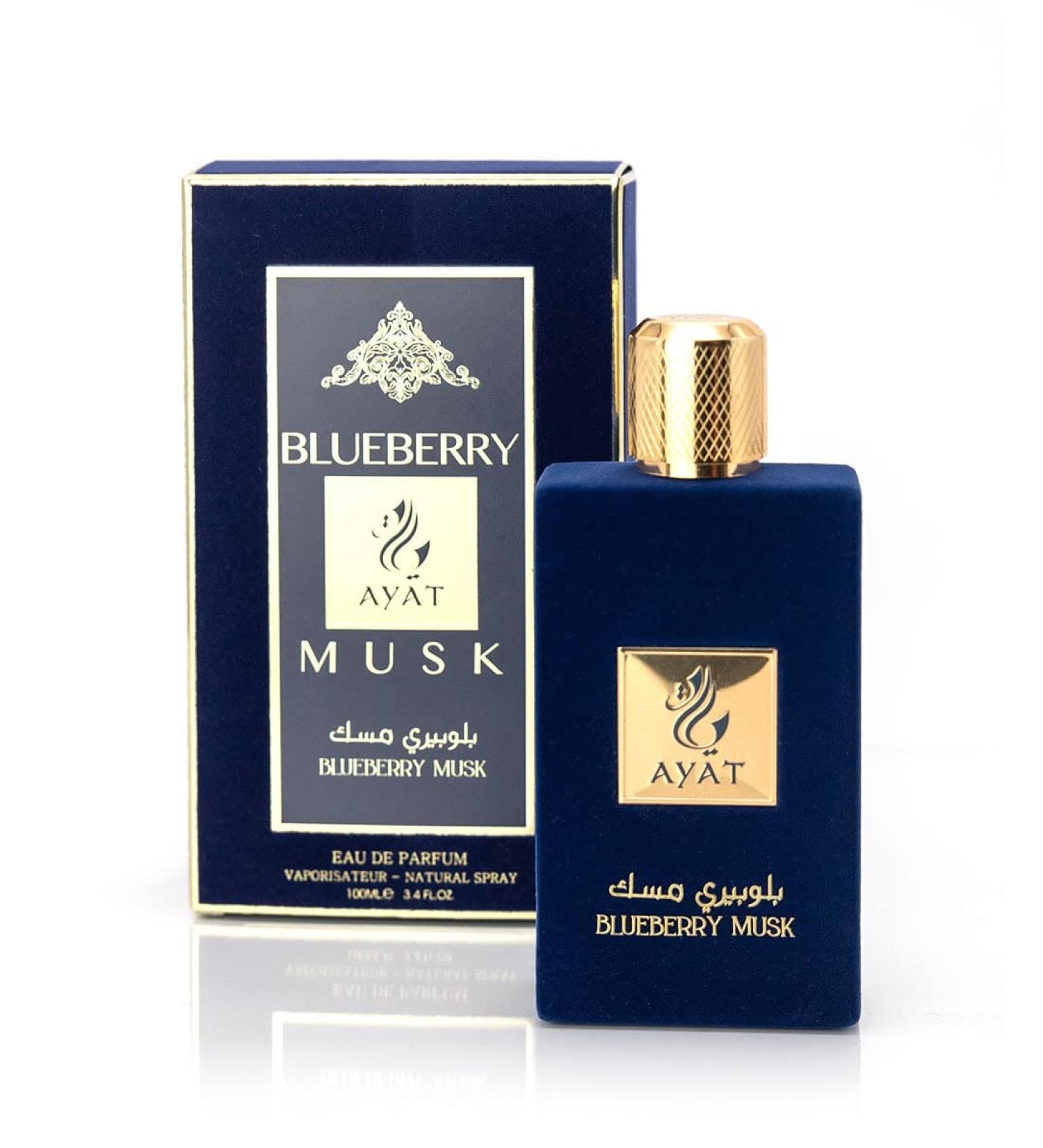 AYAT PERFUMES - BLUEBERRY MUSK 100ml - Eau De Parfum for Women - Arabian Oriental Scent - Dubai Perfume Made and designed in United Arab Emirates Blurberry Musk - Buy Online on GoSupps.com