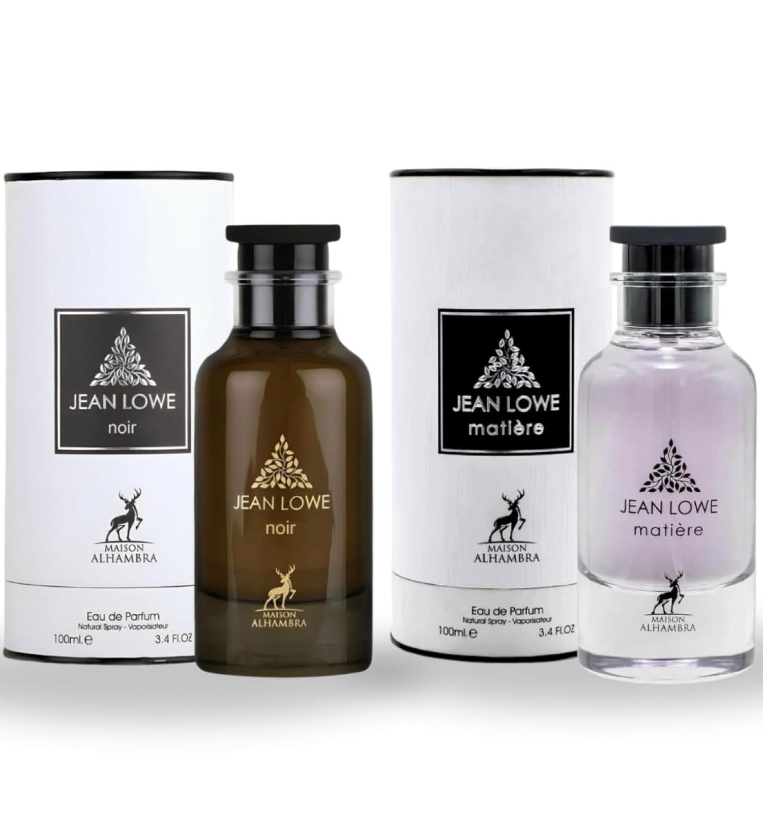 Lattafa Maison Alhambra JEAN LOWE NOIR & JEAN LOWE MATIERE - EDP Sprays 100ML (3.4 OZ) (VALUE PACK) - Buy Online on GoSupps.com