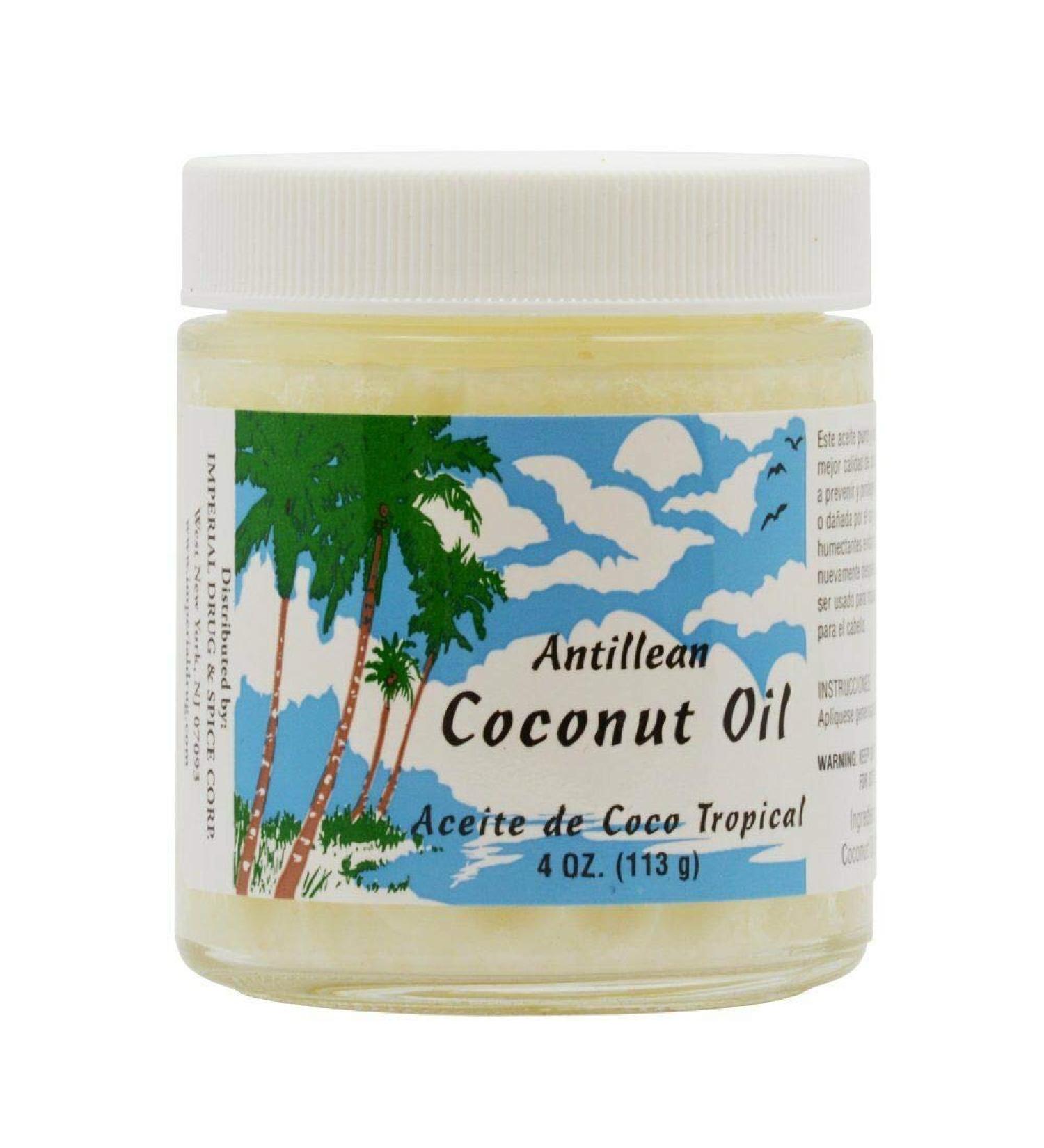 Antillean Coconut Oil 4 oz - Pure Aceite Coco for Healthy Skin & Hair | International Shipping - Buy Online on GoSupps.com