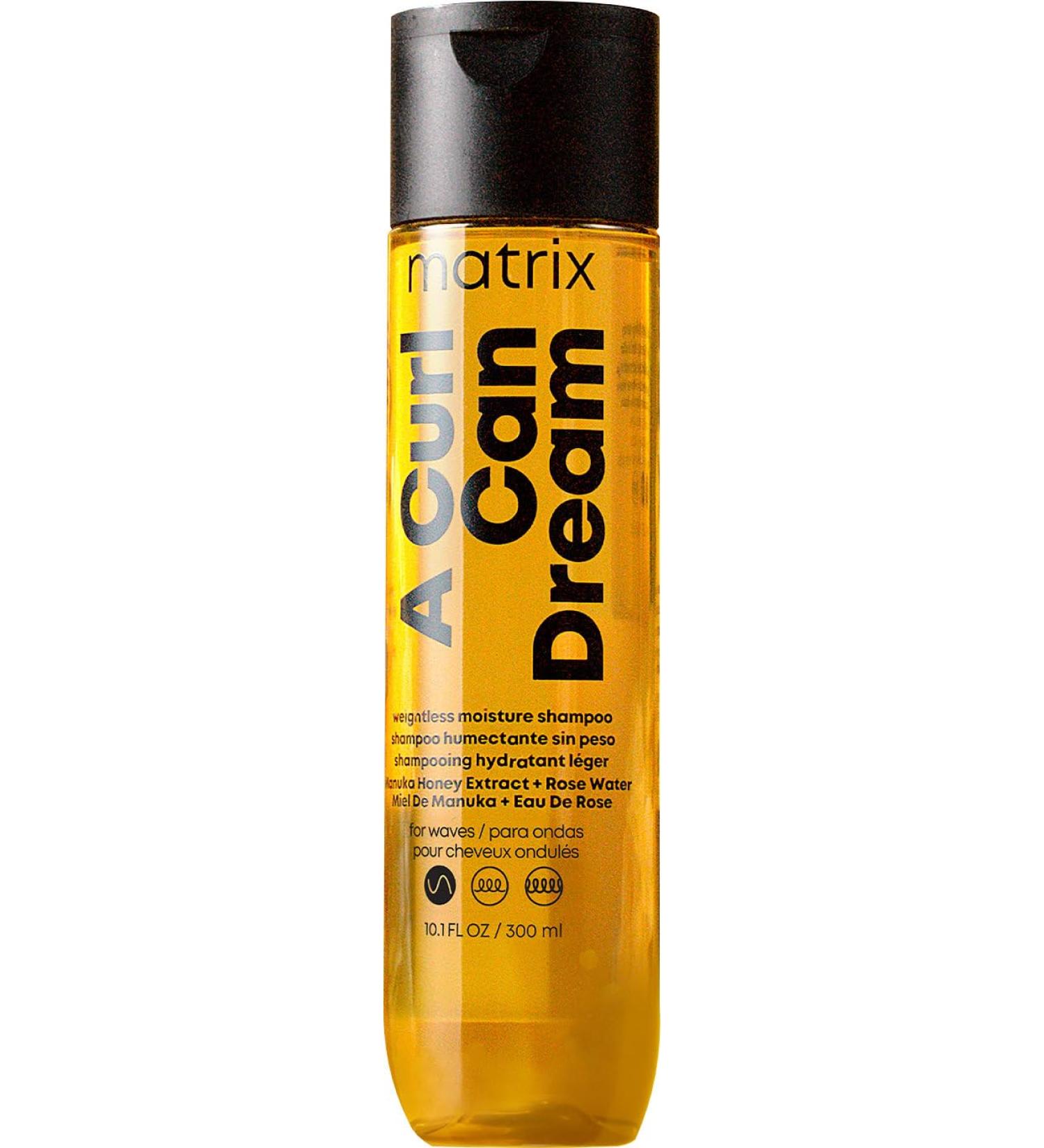 Matrix Moisturizing hair shampoo for defined waves with manuka honey extract and rose water A Curl Can Dream Wave shampoo 1 x 300 ml - Buy Online on GoSupps.com