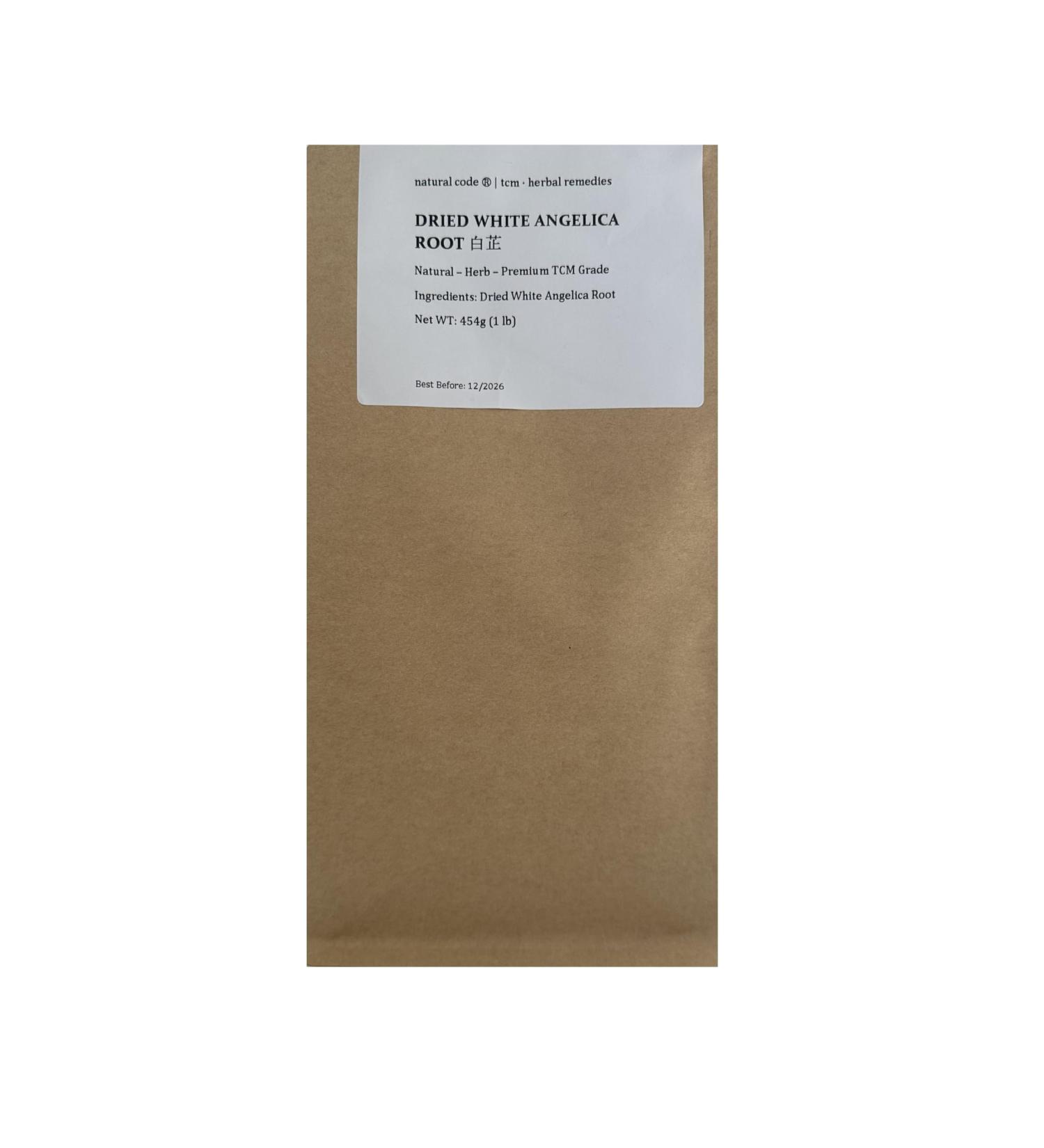 Natural Code - Dried Dahurian Angelica Root 454g/1lb - Dried White Angelica Root - Radix Angelicae Dahuricae - Bai Zhi - - Non GMO - Vegan - No Preservatives or Additives - 100% Natural - Buy Online on GoSupps.com