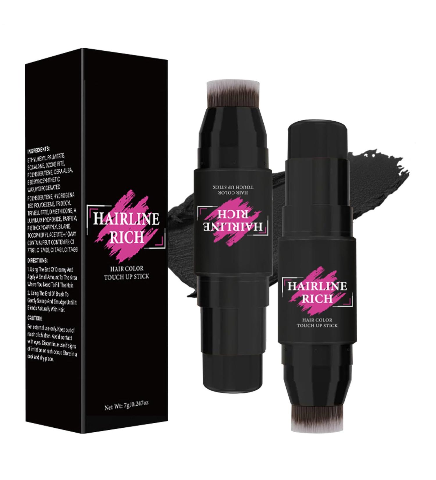  Iouyjiu Hair Root Stick for Gray Coverage Waterproof Color Contour Cream Scalp Concealer for Thinning Hair Bald Filler Daily Hairline Enhancement Black 1 Piece - Buy Online on GoSupps.com