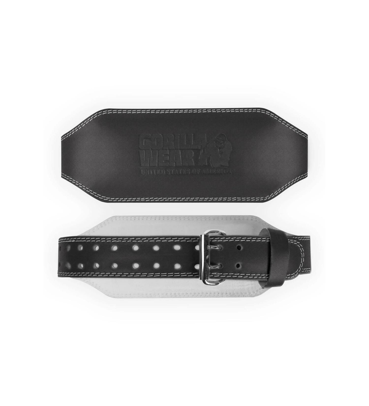 Gorilla Wear 6 Inch Padded Leather Lifting Belt - Black for Bodybuilding & Strength Training | Durable Support for Weightlifting | Gym Equipment Australia - Buy Online on GoSupps.com