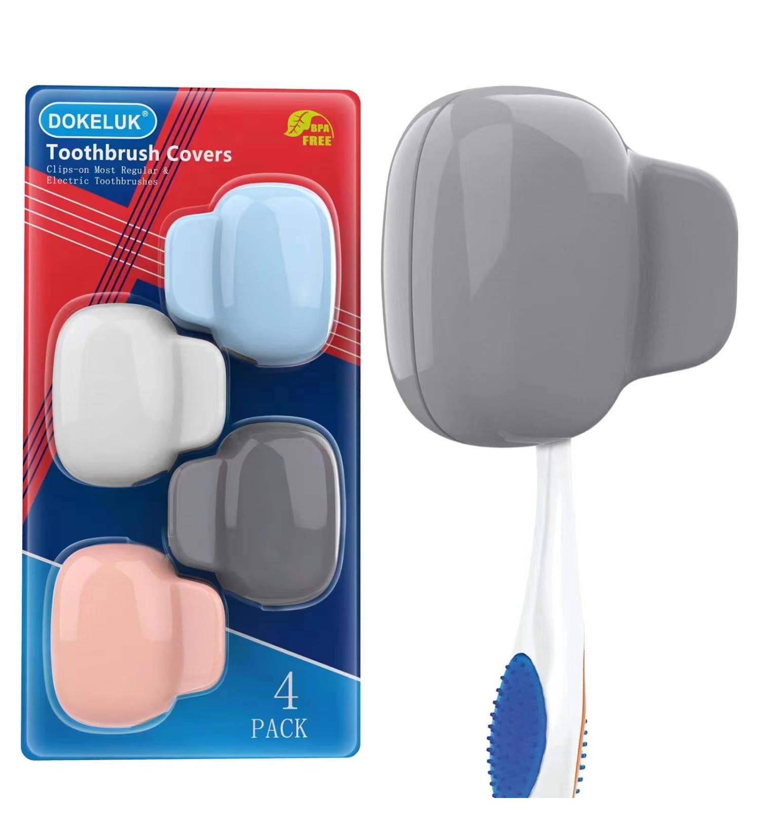Toothbrush Covers Family Pack - Travel Caps for Electronic & Manual Toothbrushes | 4-Color Protector for Adults & Kids - Buy Online on GoSupps.com