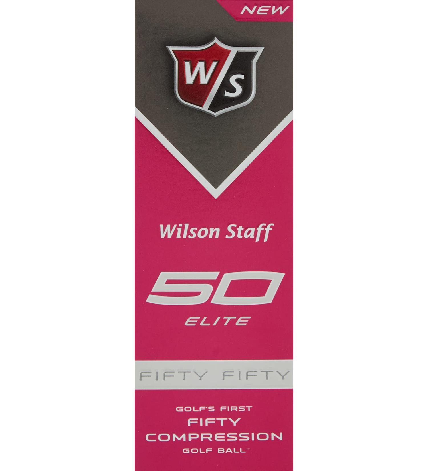 Wilson Staff Fifty Elite Golf Balls - Pack of 12 in Pink - Buy Online on GoSupps.com