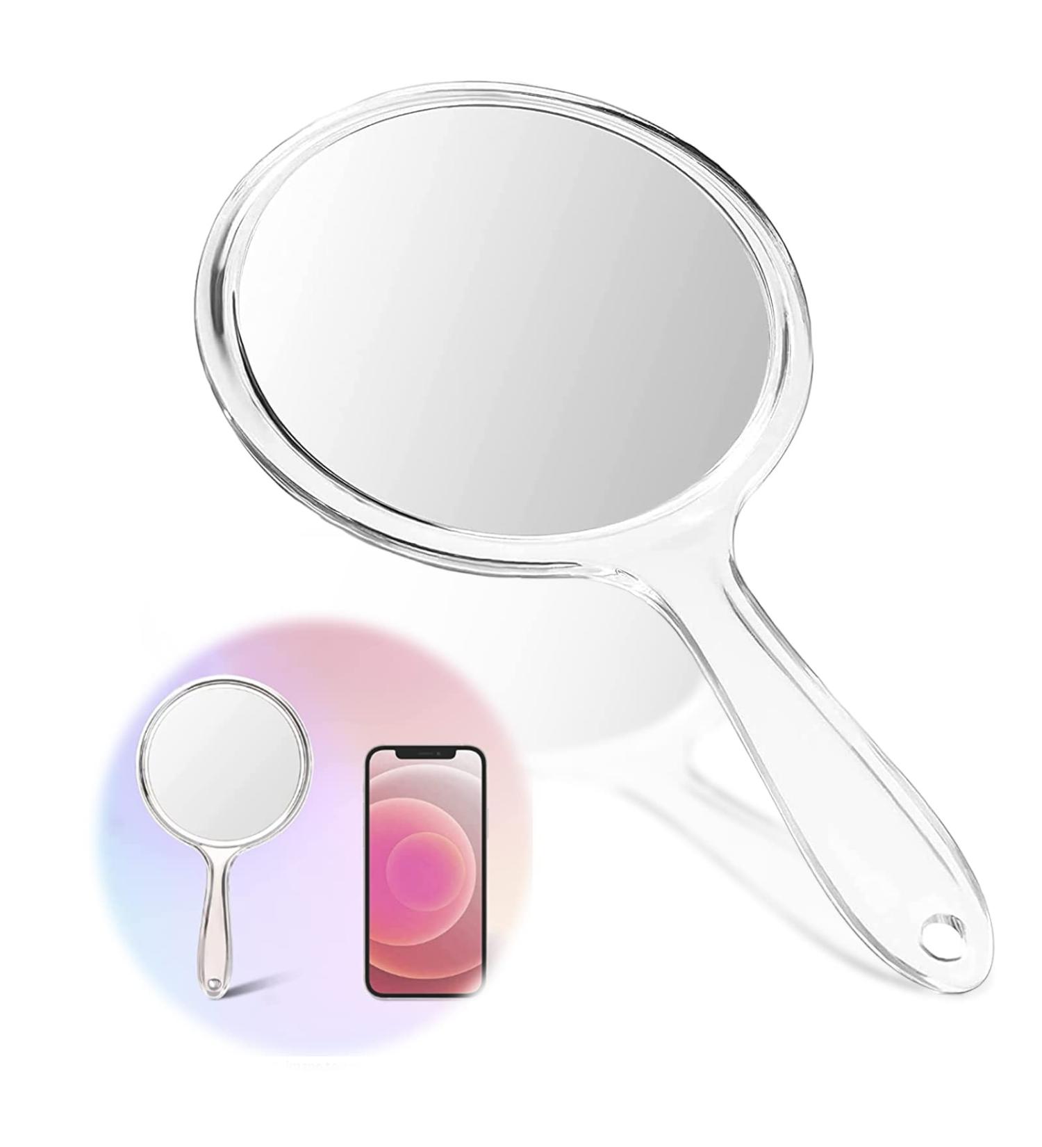 Hi.FANCY Mirror Handheld 1X & 3X Double Sided Makeup Mirror with Handle | Magnifying 11 * 20 cm | Handheld Mirror - Buy Online on GoSupps.com