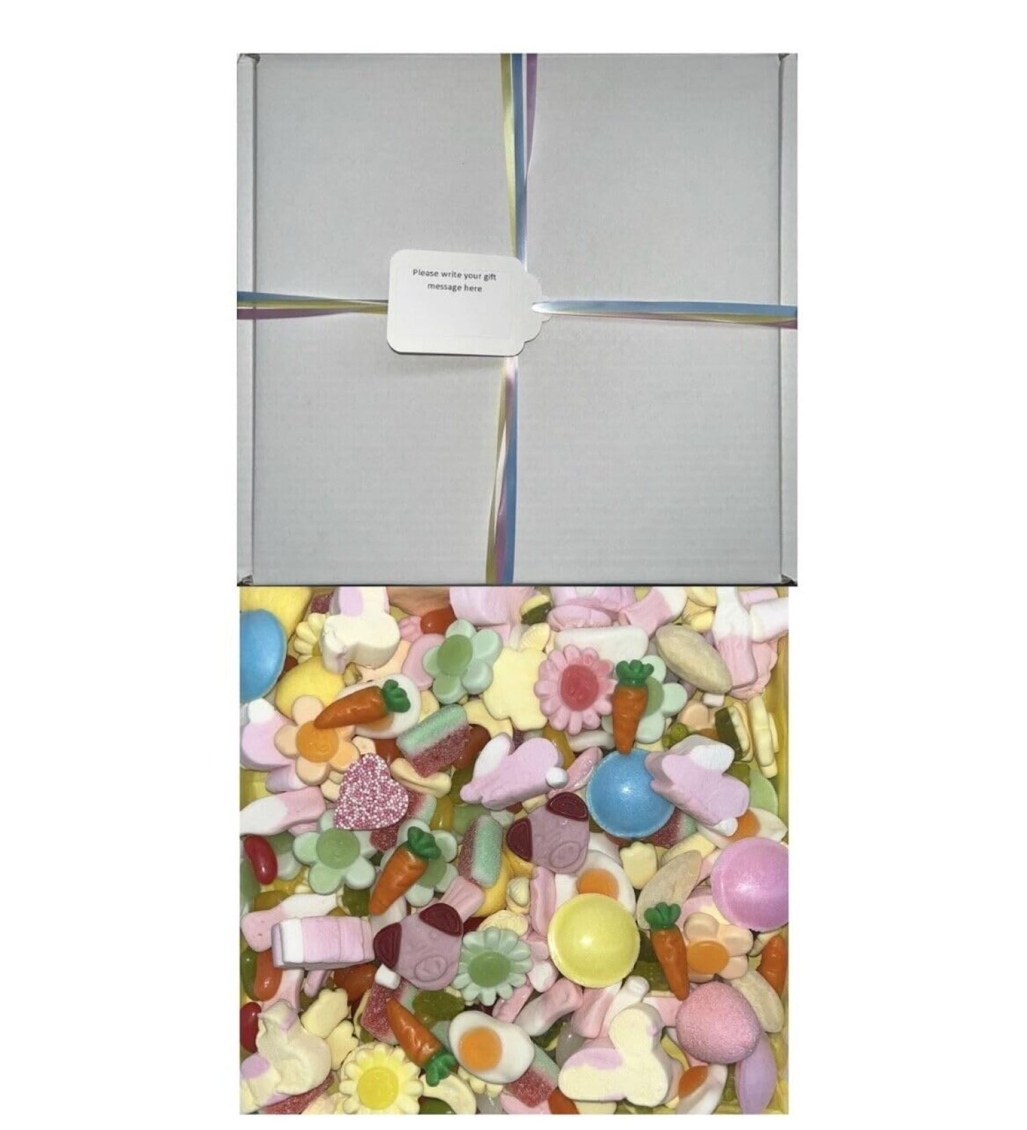 Happy Easter Pick n Mix 1kg Gummy Sweet Box Hamper Gift Present - Buy Online on GoSupps.com