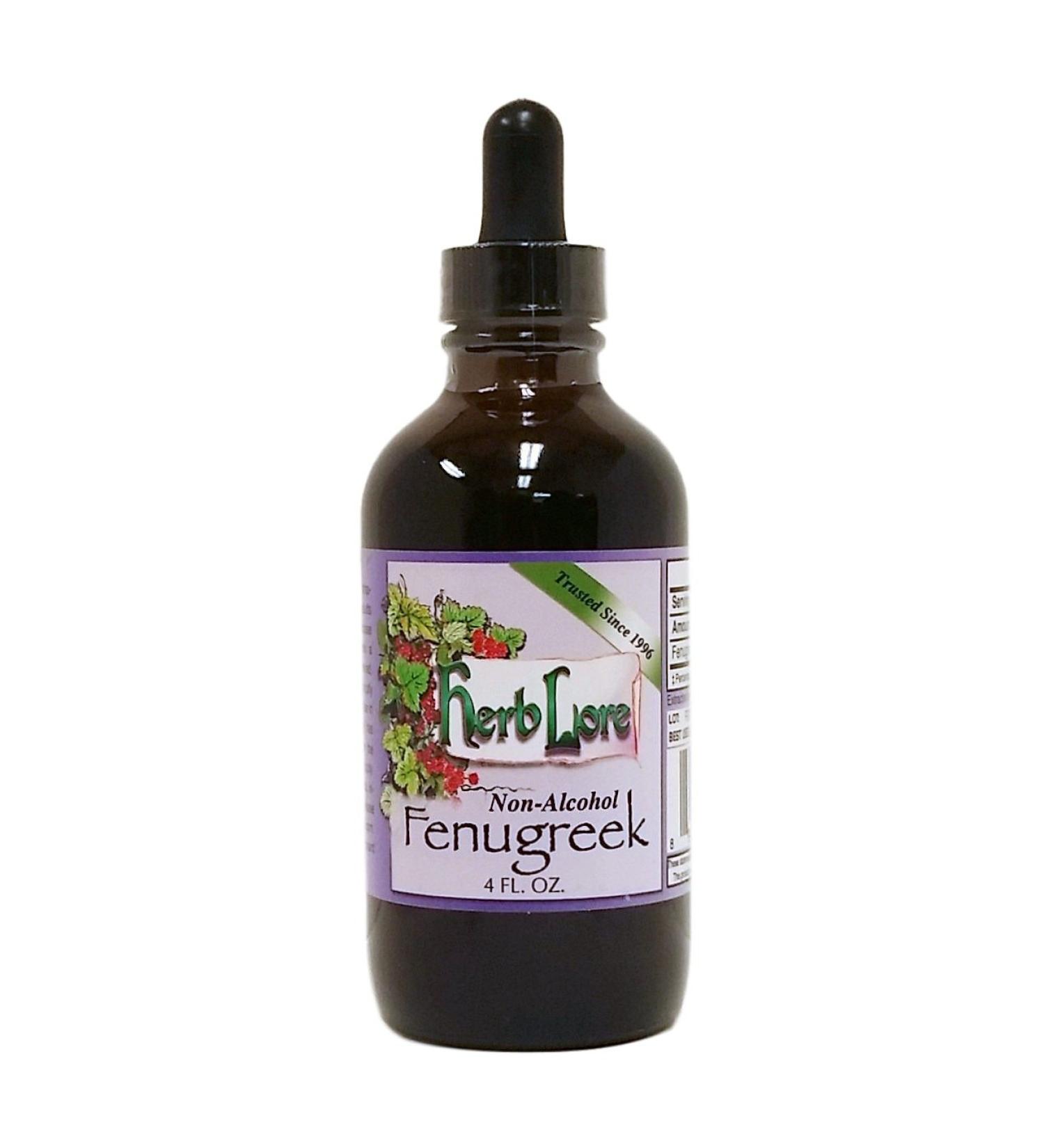 Herb Lore Fenugreek Tincture - Alcohol Free Liquid Drops for Lactation Support | Herbal Supplement for Milk Supply - 4 fl oz - Buy Online on GoSupps.com