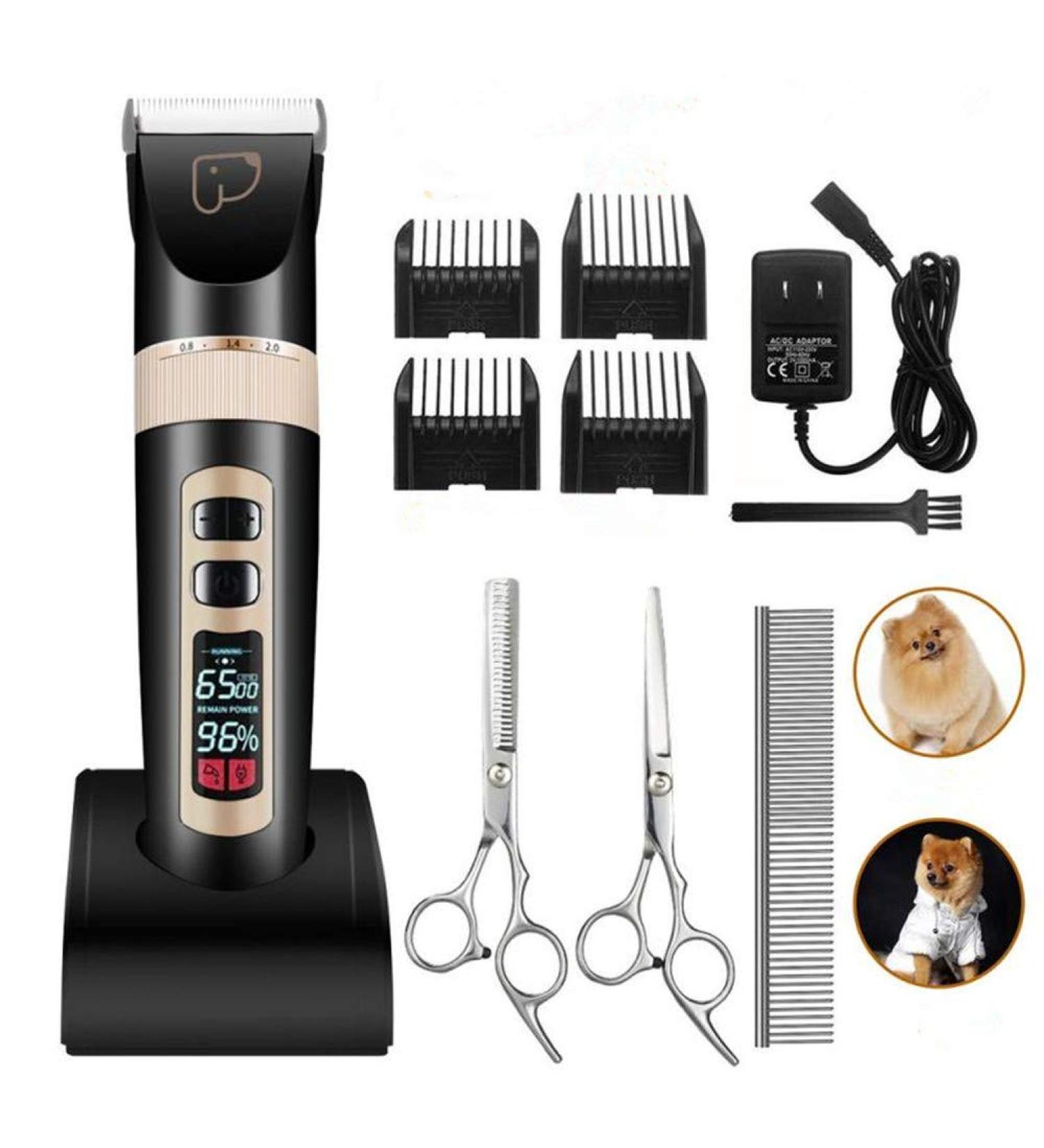 Kiizon Rechargeable Cordless Dog Grooming Clippers 3-Speed Kit for Cats - LED Screen, Intelligent Protection - Buy Online on GoSupps.com
