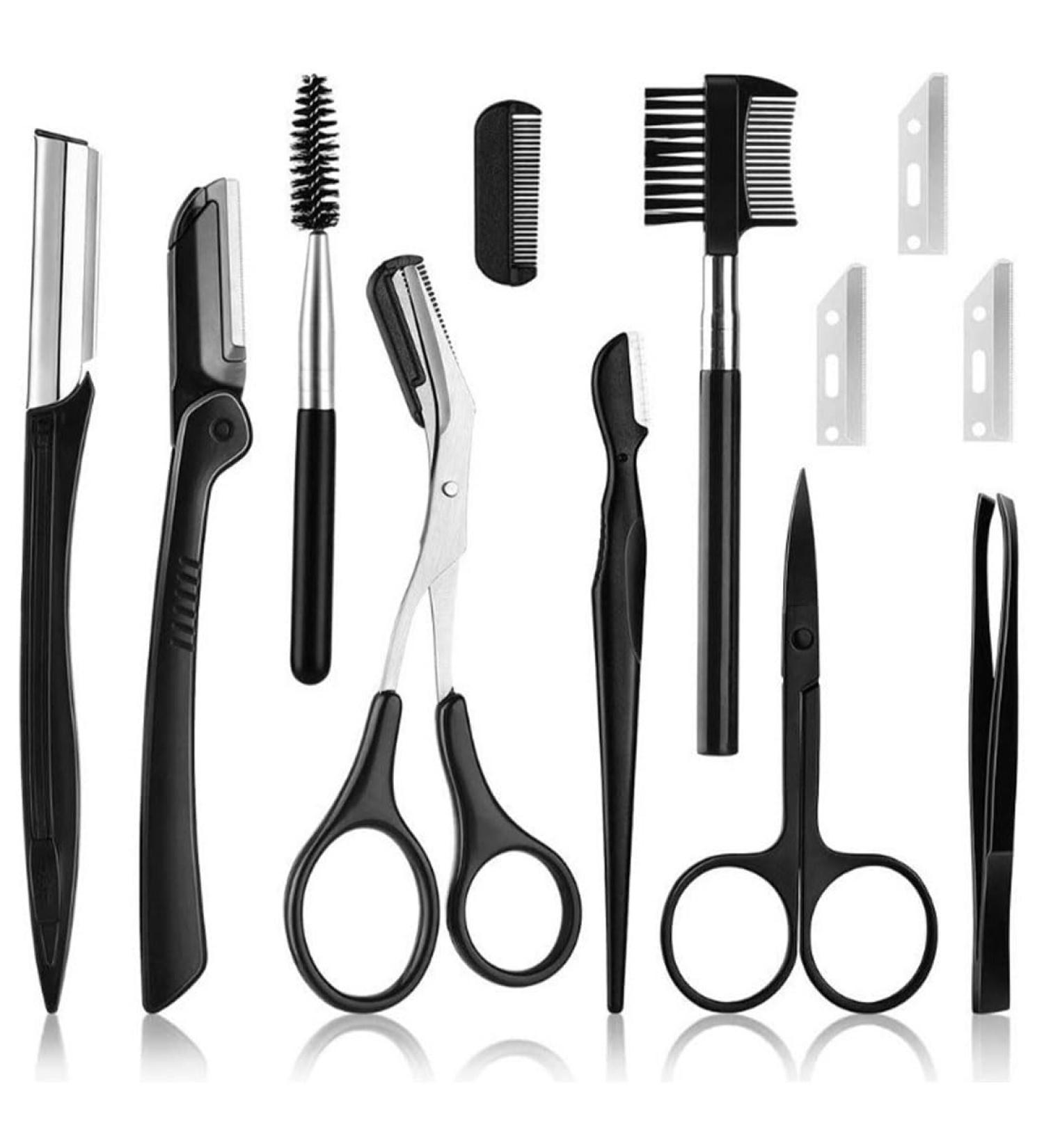 Kgduyc Eyebrow Razor Set - 12 Scratch-Resistant Foldable Trimmers for Women | Precision Face & Body Razors - Buy Online on GoSupps.com