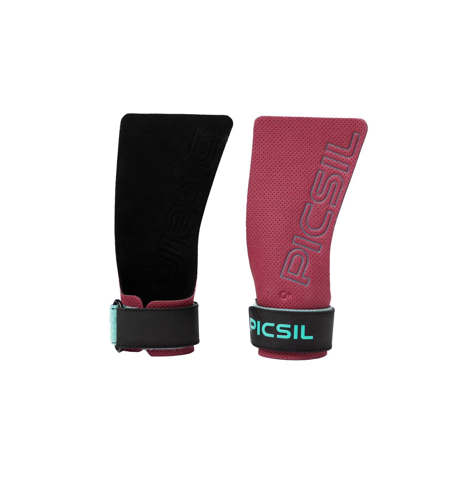 PICSIL Azor Grips: Light & Resistant Workout Grips with Enhanced Magnesium Retention for Weightlifting & Gymnastics - Wine (S-M) - Buy Online on GoSupps.com