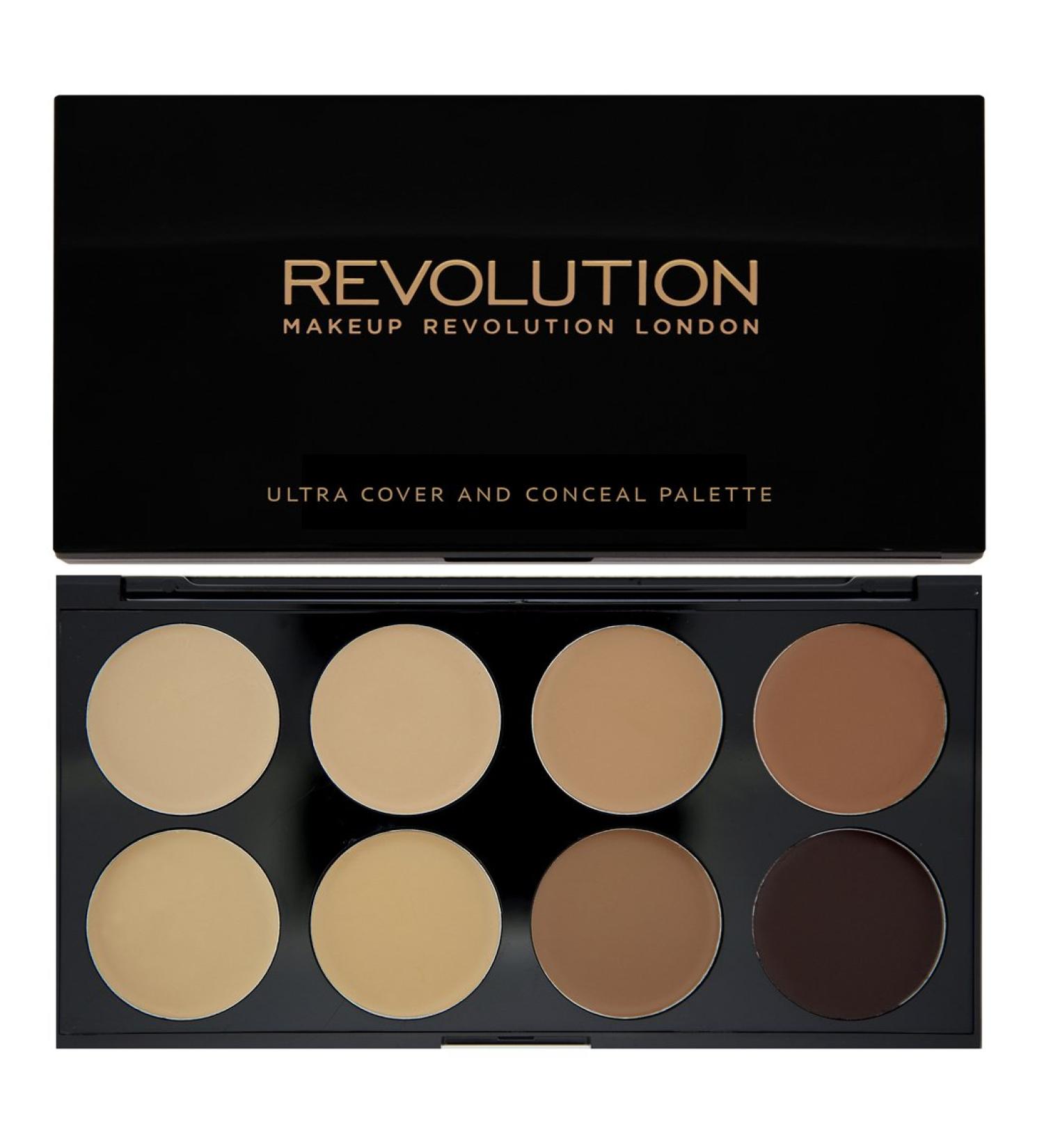 Makeup Revolution Ultra Cover & Concealer Palette - Medium Dark | 8 Shades, 10g - Buy Online on GoSupps.com
