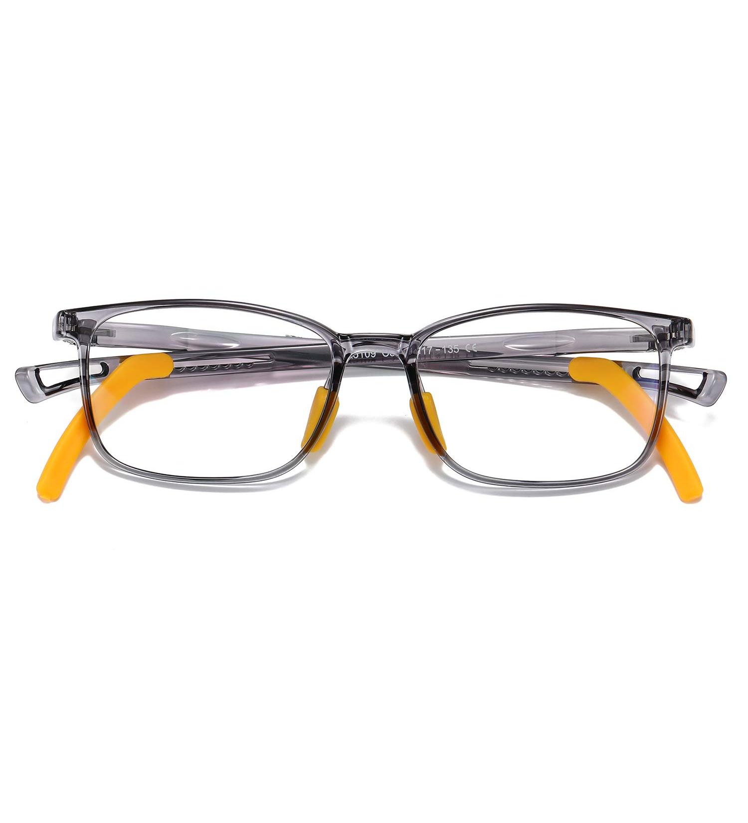 BEDO Kids Anti Blue Light Glasses | Classic Rectangle Eyewear for 7-12 Years | Dark Grey - Buy Online on GoSupps.com