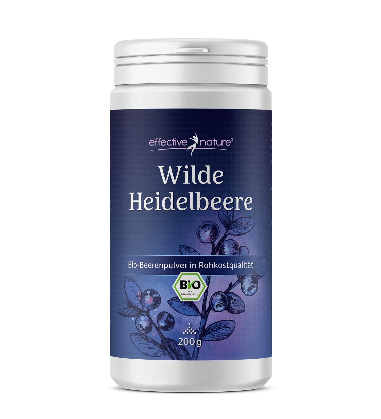 Organic Wild Blueberry Powder 200g - Raw Food Quality Antioxidant-Rich Fruit Powder (Vaccinium myrtillus) - International Shipping Available - Buy Online on GoSupps.com