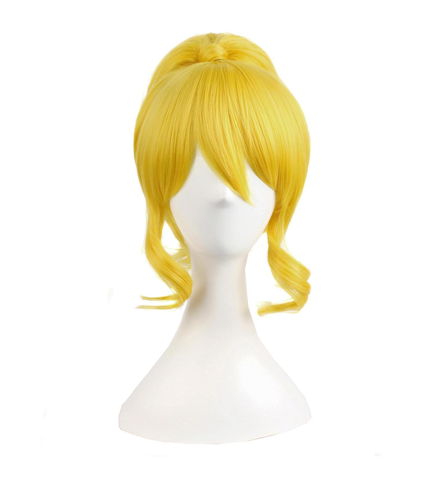 MapofBeauty 22 Inch Yellow Short Hair + Ponytail Cosplay Wig - Perfect for Costume Parties & Themed Events - Buy Online on GoSupps.com