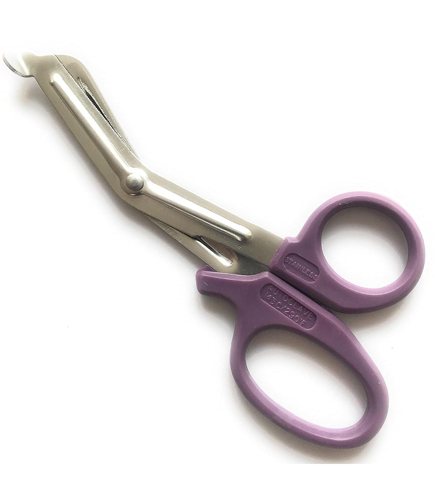 IMKRC - Bandage Shears Scissors EMT and Medical Scissors for Nurses Students Emergency Room Paramedics - Perfect Nurse Scissors for First Aid Tough Cuts (Small 5.5 Inches Purple) Small 5.5 Inches Purple