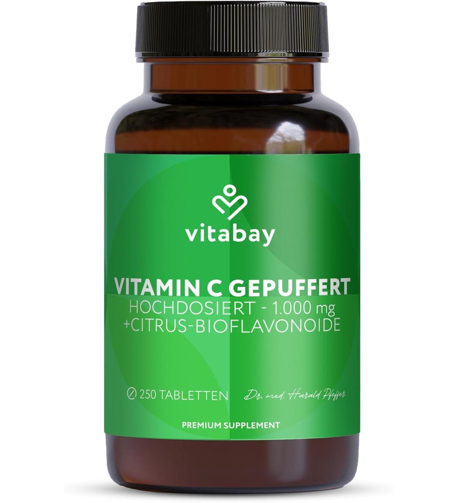 Vitabay Vitamine C 1000 mg - 500 Comprim s de Vitamine C Naturelle Lib ration Prolong e - V gane sans Additifs et Haute Dose - Avec Bioflavono des d'Agrumes - V rifi en Laboratoire 730 g (Lot de 1)