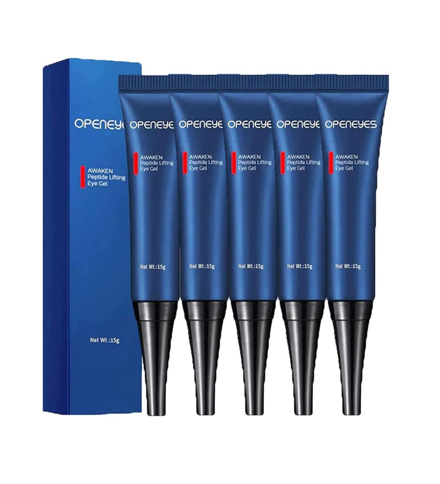 OPENEYES Awaken Peptide Lifting Eye Gel OPENEYES Peptide Eye Gel openeyes Lifting Eye Gel Peptide Depuffing Eye Gel Men Eye Cream Anti Aging Lifts Firming Anti-Wrinkle Eye Tightener (5PCS) - Buy Online on GoSupps.com