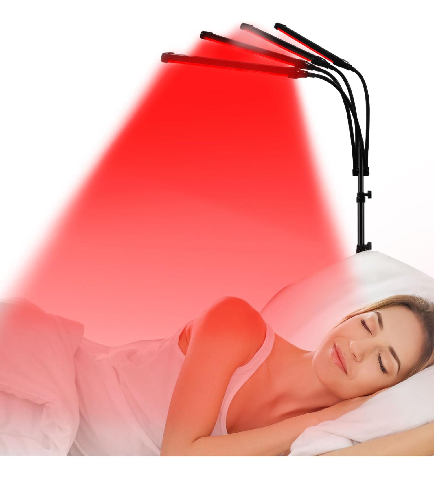 Devowellte Red Light Lamp 180LEDs Near Infrared Light Lamp with Stand Adjustable Angle & Brightness & Height Red Lamp at Home and Office - Buy Online on GoSupps.com