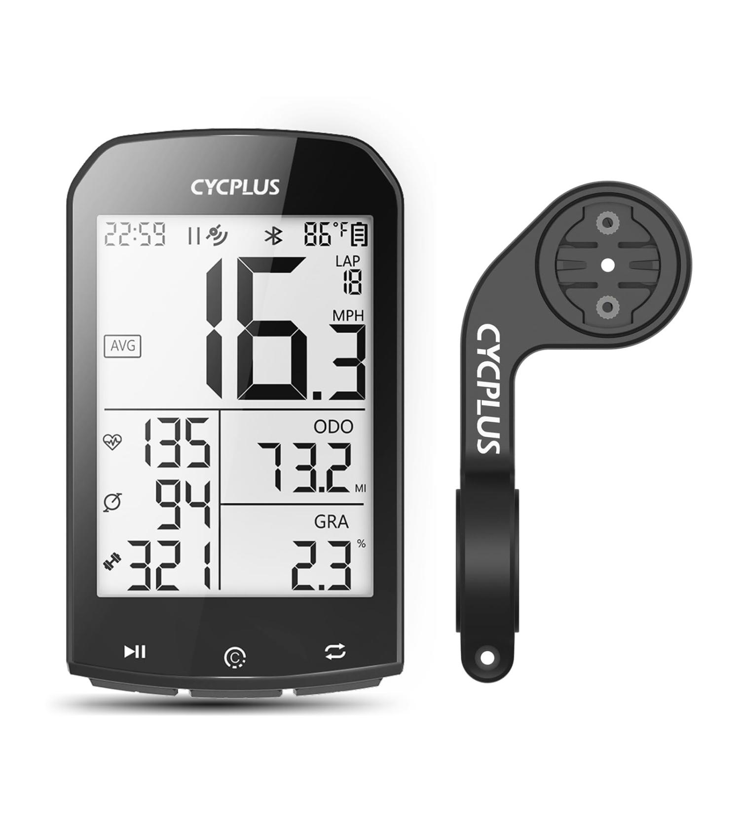 Cycplus GPS Bicycle Computer - Waterproof Wireless Speedometer & Mileage Counter with Ant+ - 2.9 LCD M1+ Z1 - Buy Online on GoSupps.com