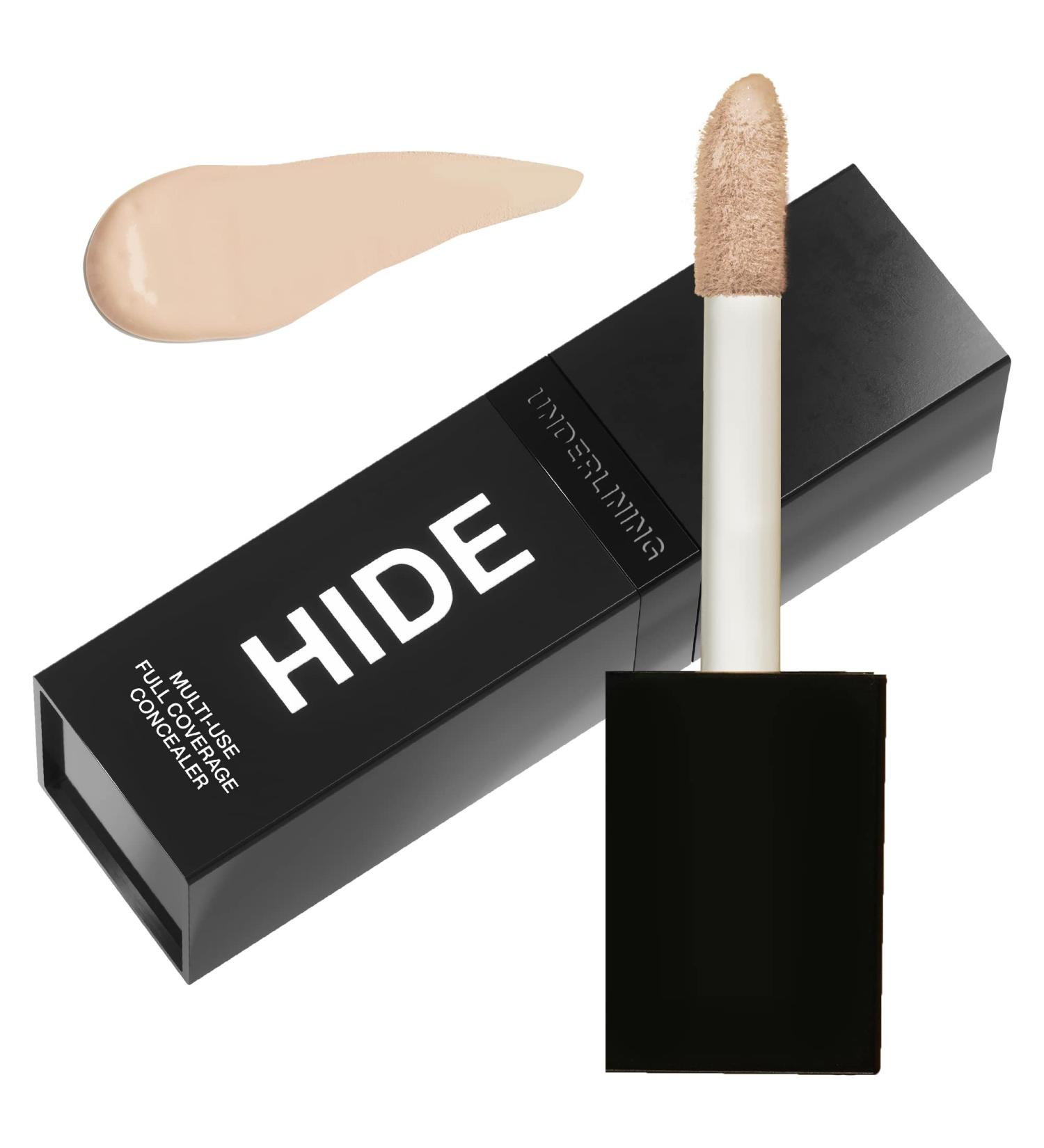 HIDE Liquid Multi-Use Concealer | Full Coverage Makeup for Acne & Dark Circles - Oil Free | Shade Finder for Perfect Match | All Skin Types | Champagne Shade - Buy Online on GoSupps.com