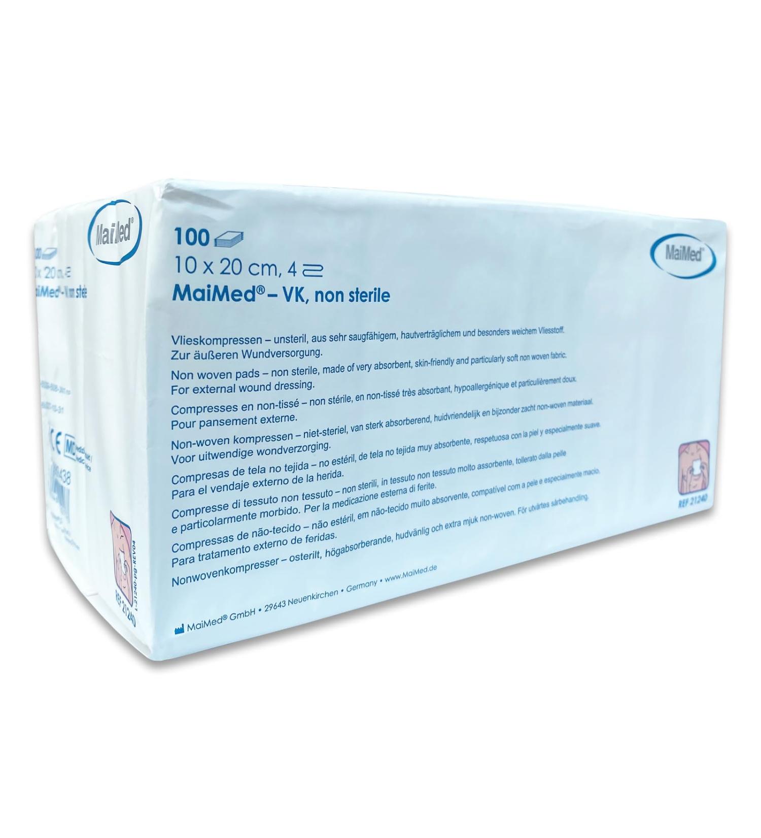 Buy 69care Sterile Fleece Compresses 10x20 cm - 100 Pack for Wound Care Absorption & Healing | Non-Adhesive 4 Layers - International Shipping Available - Buy Online on GoSupps.com