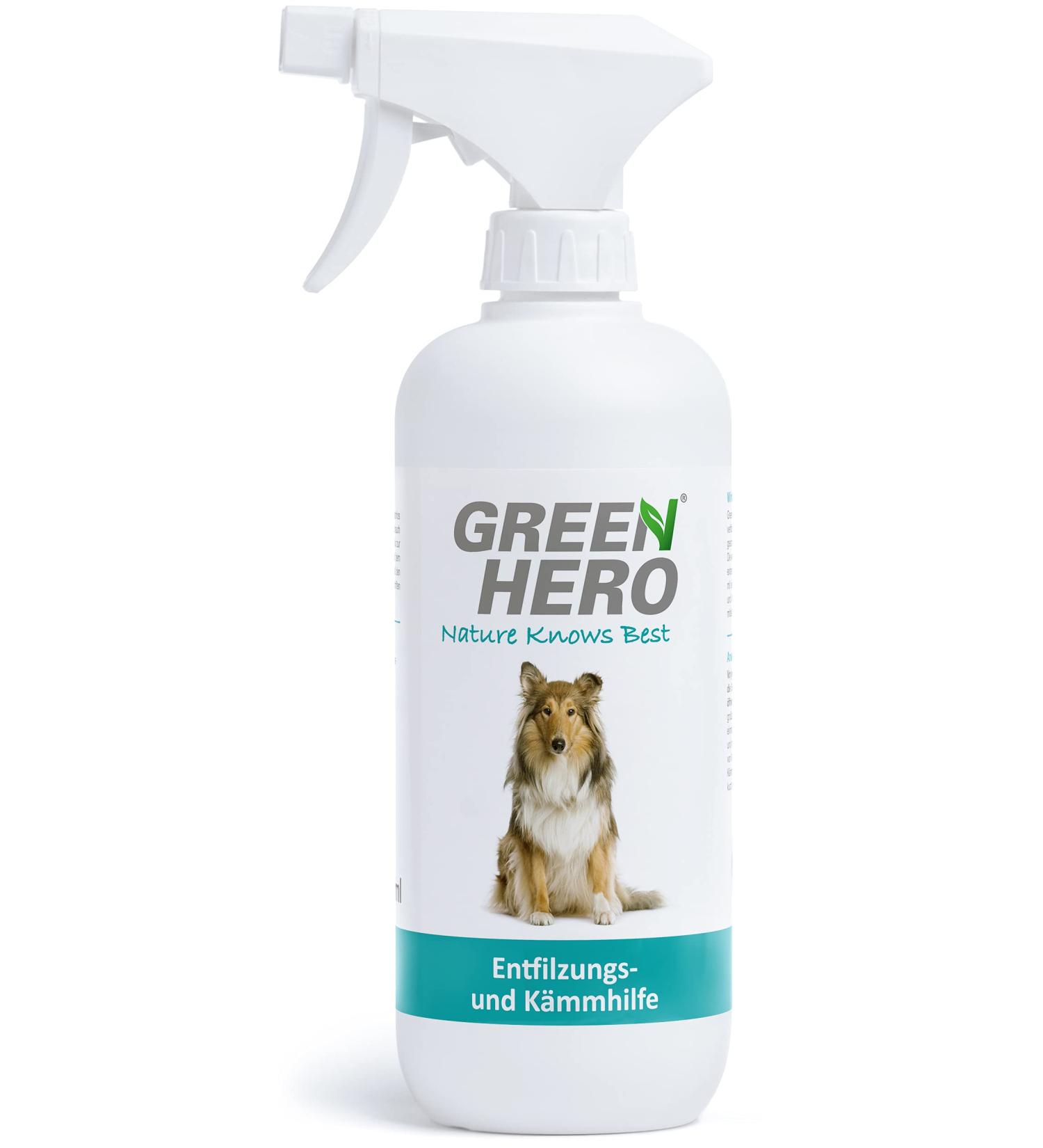 Green Hero DEFAGING & KOMMATION AGAU 500ML | Premium Fur Care Spray for Dogs & Cats | De-Filter & Degradation Solution - Buy Online on GoSupps.com