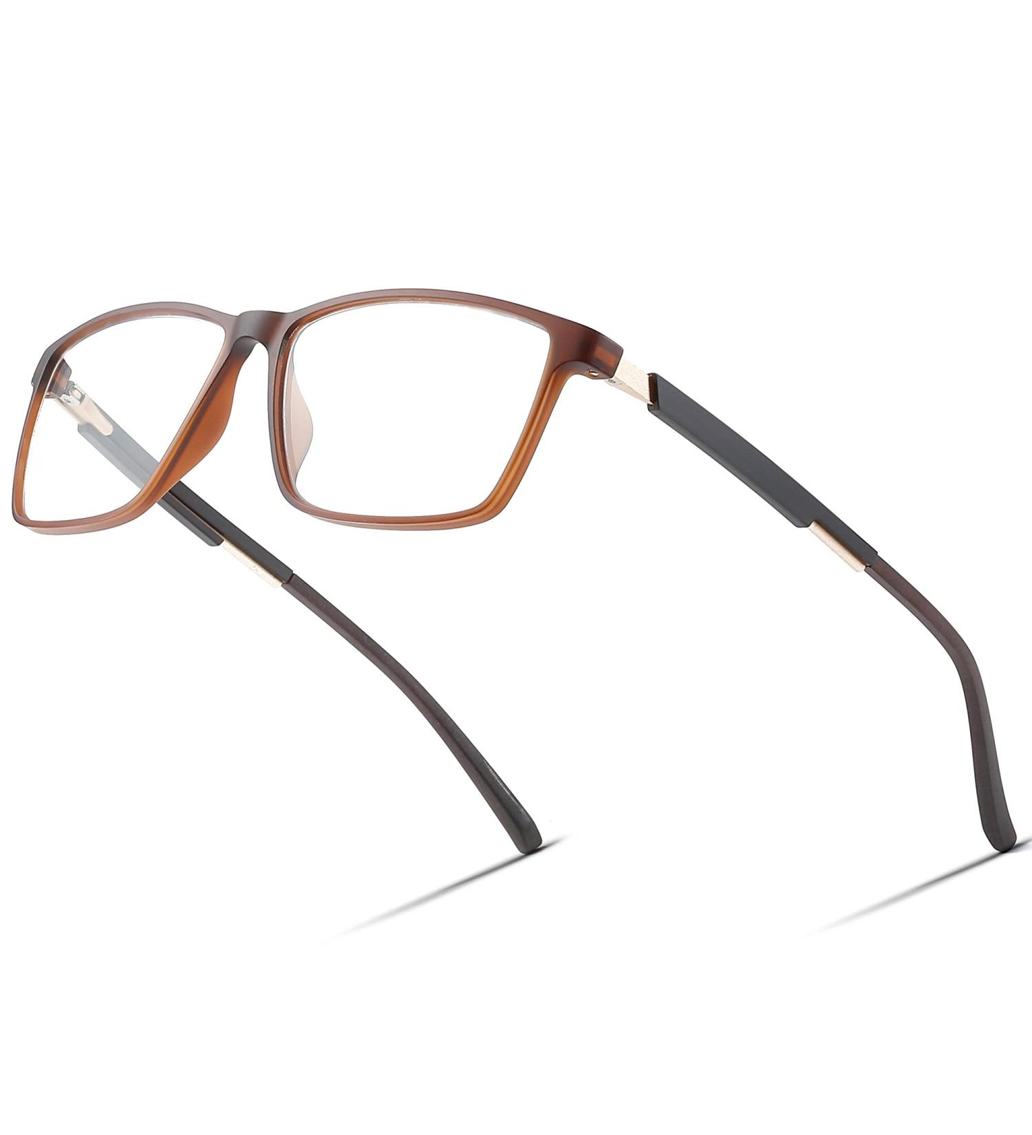 Blue Light Blocking Glasses for Men - Anti Eyestrain Gaming Eyewear with UV Protection - 89055 Brown - Buy Online on GoSupps.com