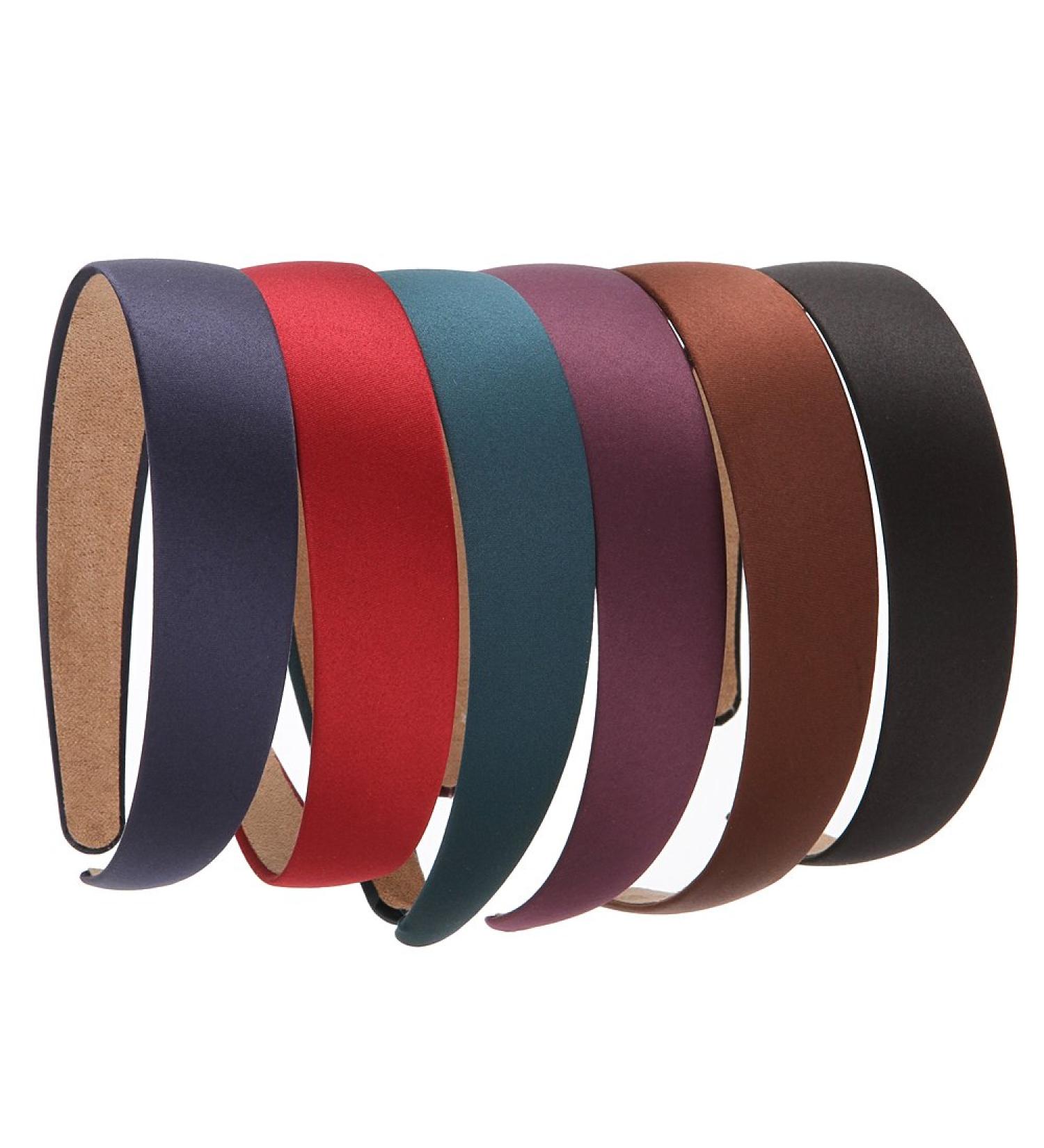 LONEEDY 6 Pack Hard Headbands - 1 Inch Wide Non-Slip Ribbon Hairband for Women, Deep Color Set - Buy Online on GoSupps.com