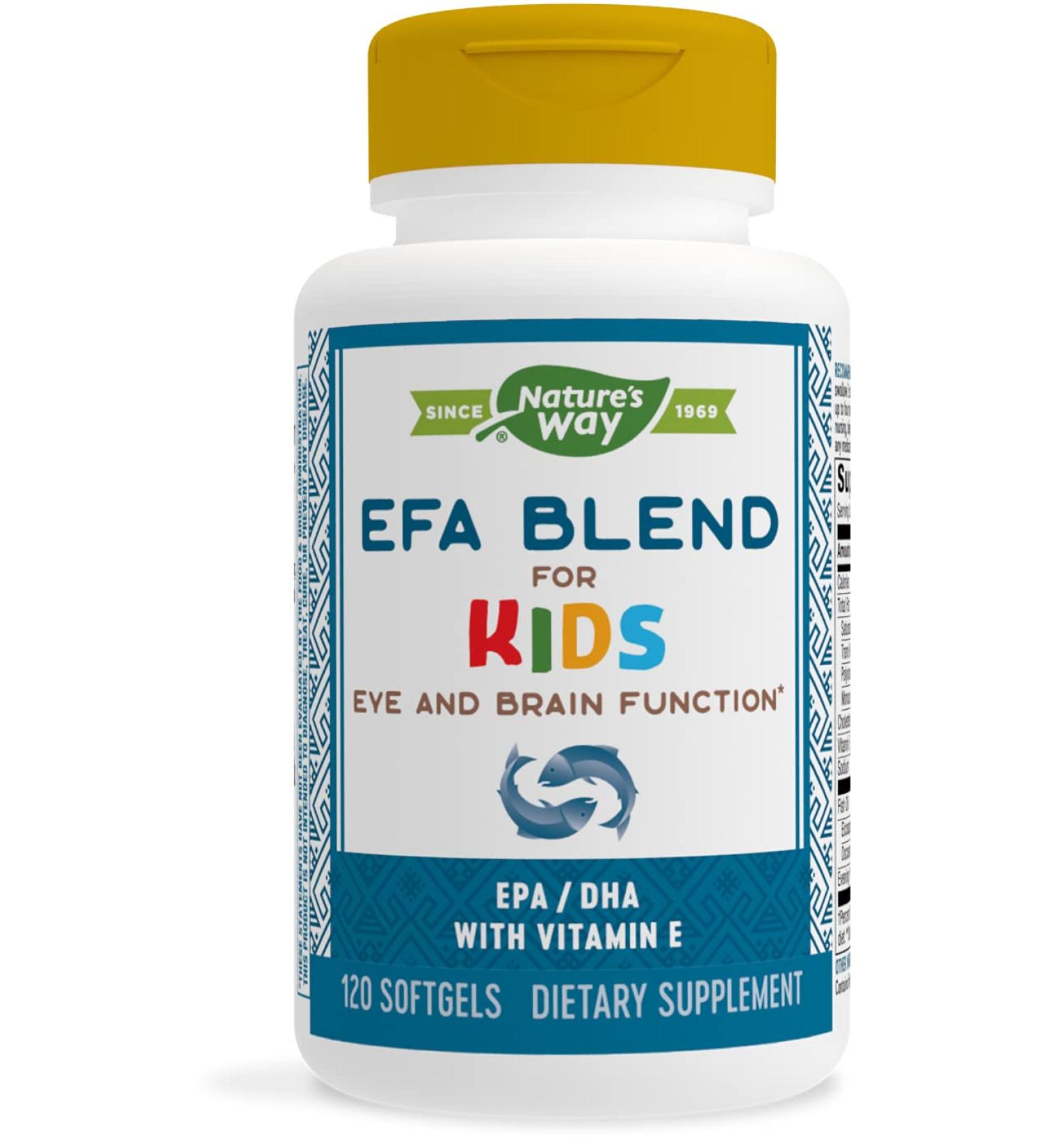 Nature's Way EFA Blend for Children - 120 Softgels - Essential Fatty Acids for Kids - Buy Online on GoSupps.com