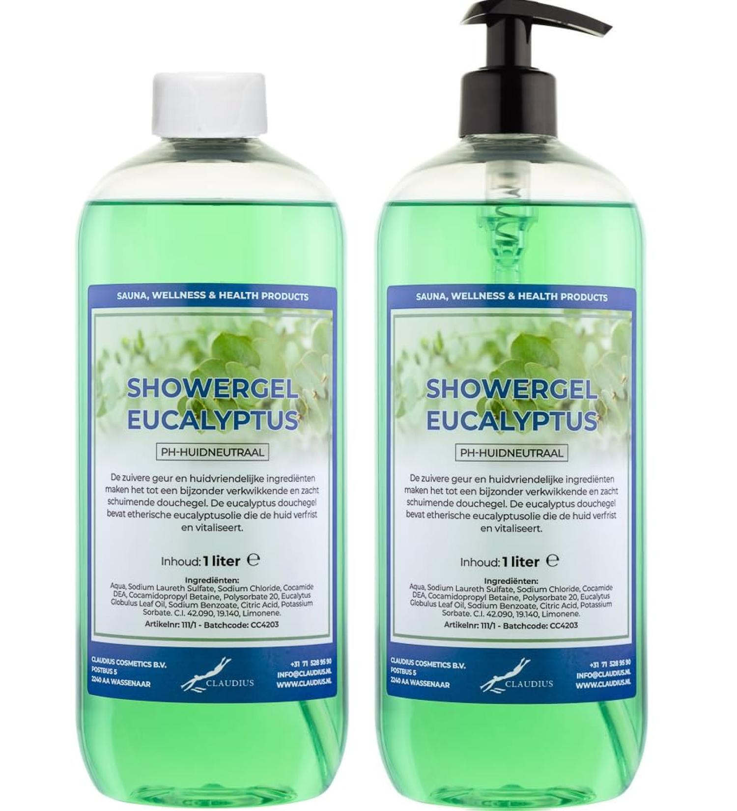 Claudius Claudius Eucalyptus Shower Gel 2 x 1 l with pump (transparent)