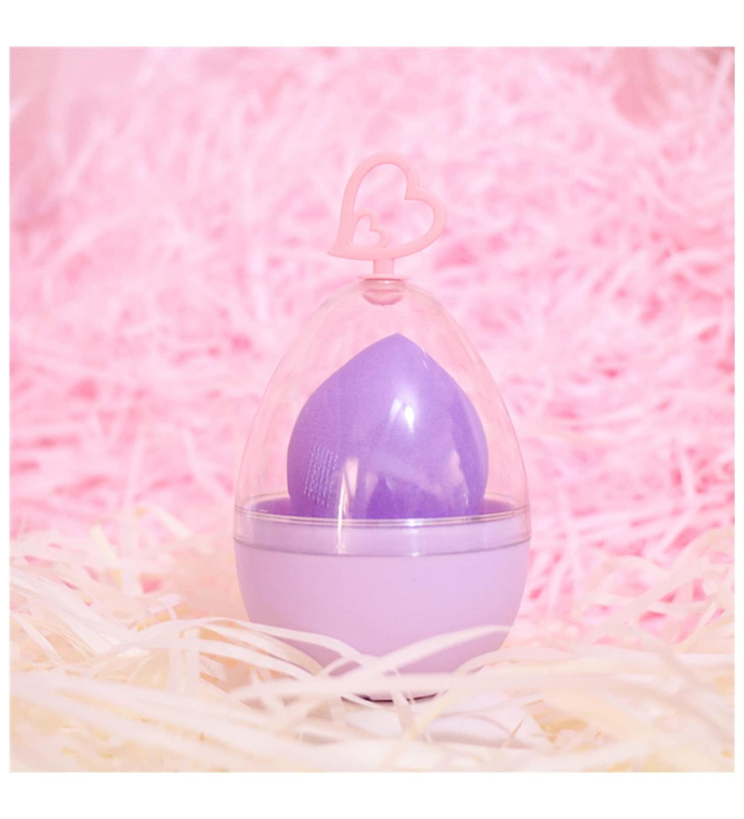 Makeup Sponge Beauty Egg Makeup Blender Cosmetic Puff Makeup Sponge Cushion Foundation Powder Sponge Beauty Tool Women Make Up Accessories Makeup Sponge Holder(Purple) - Buy Online on GoSupps.com