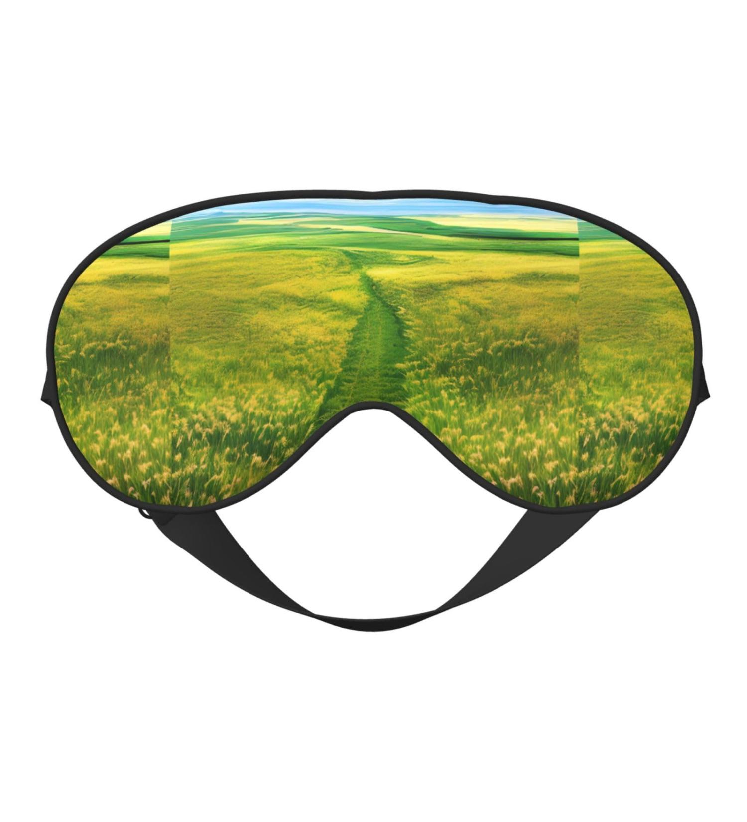 Buy Grassland Paths Unisex Adjustable Blackout Sleep Eye Mask - Perfect for Home Travel Yoga and Office Naps - Buy Online on GoSupps.com