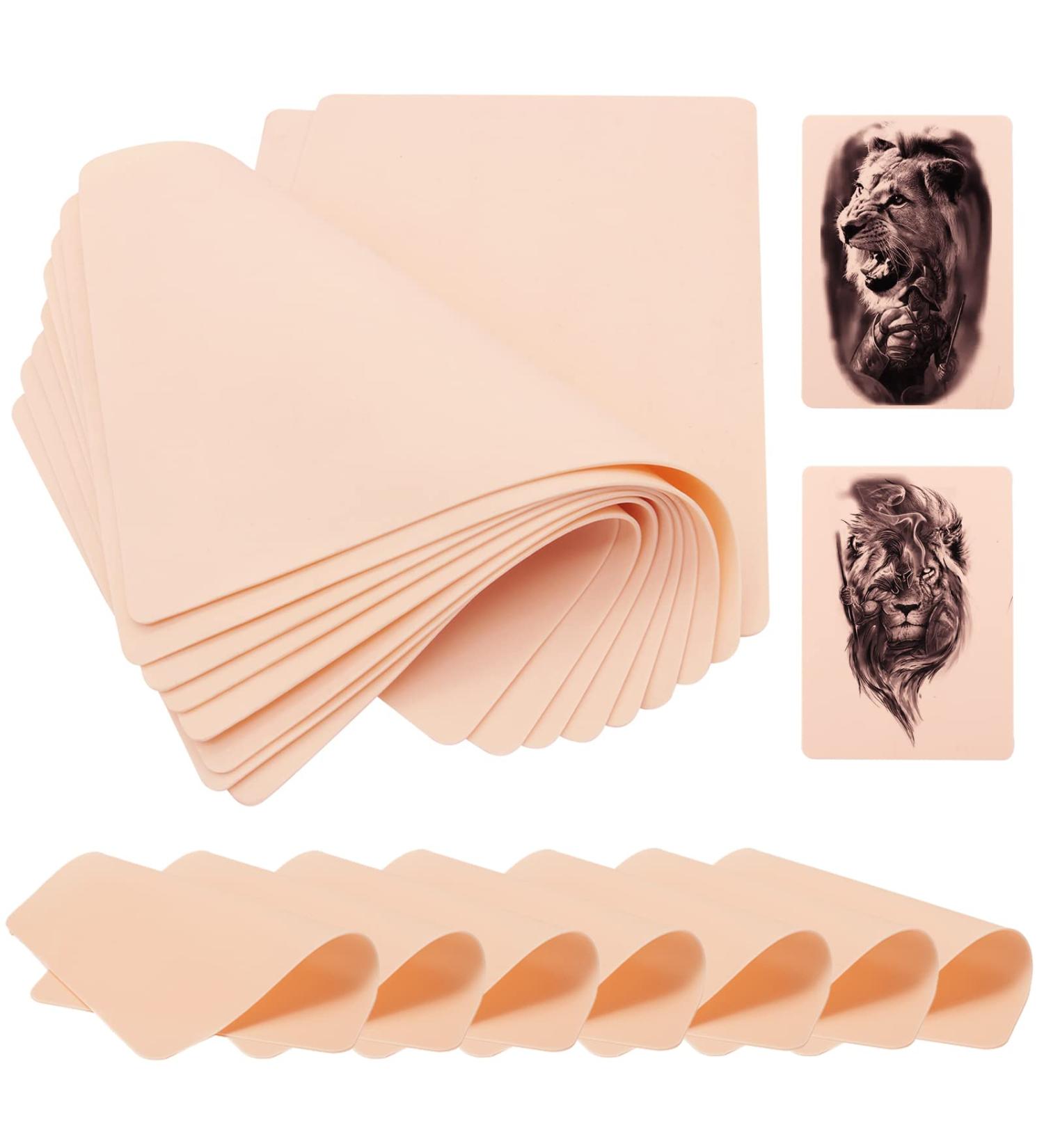 Anghie Tattoo Practice Skins - 10 Sheets 8''x6'' Double Sided Fake Skin for Tattoo Practice - Pink - 10pcs - Buy Online on GoSupps.com