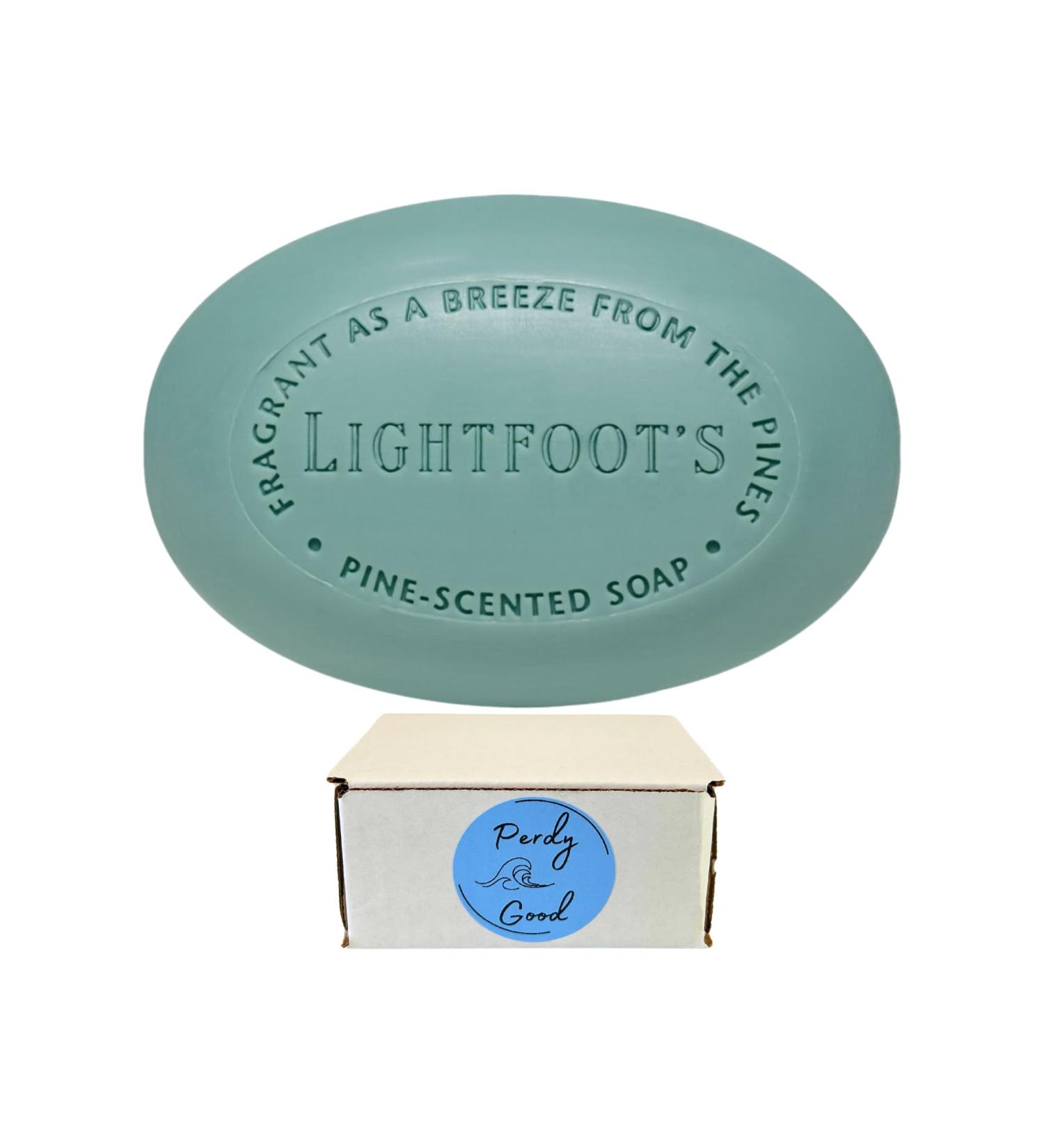 Lightfoot's Pine Soap for Men - All Natural Pine Scented Athletic Body & Hand Soap | Gift Box Included | International Shipping Available - Buy Online on GoSupps.com