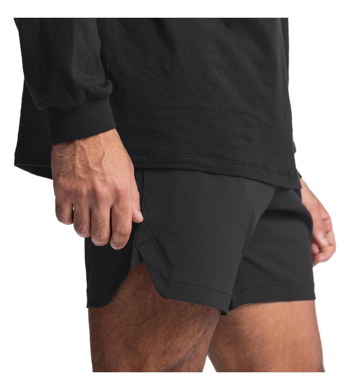 POLNHDLT Men's 3-Inch Running Shorts | Breathable Lightweight Athletic Sport Shorts with Deep Pocket | Training Workout Shorts | C-Black (Medium) - Buy Online on GoSupps.com