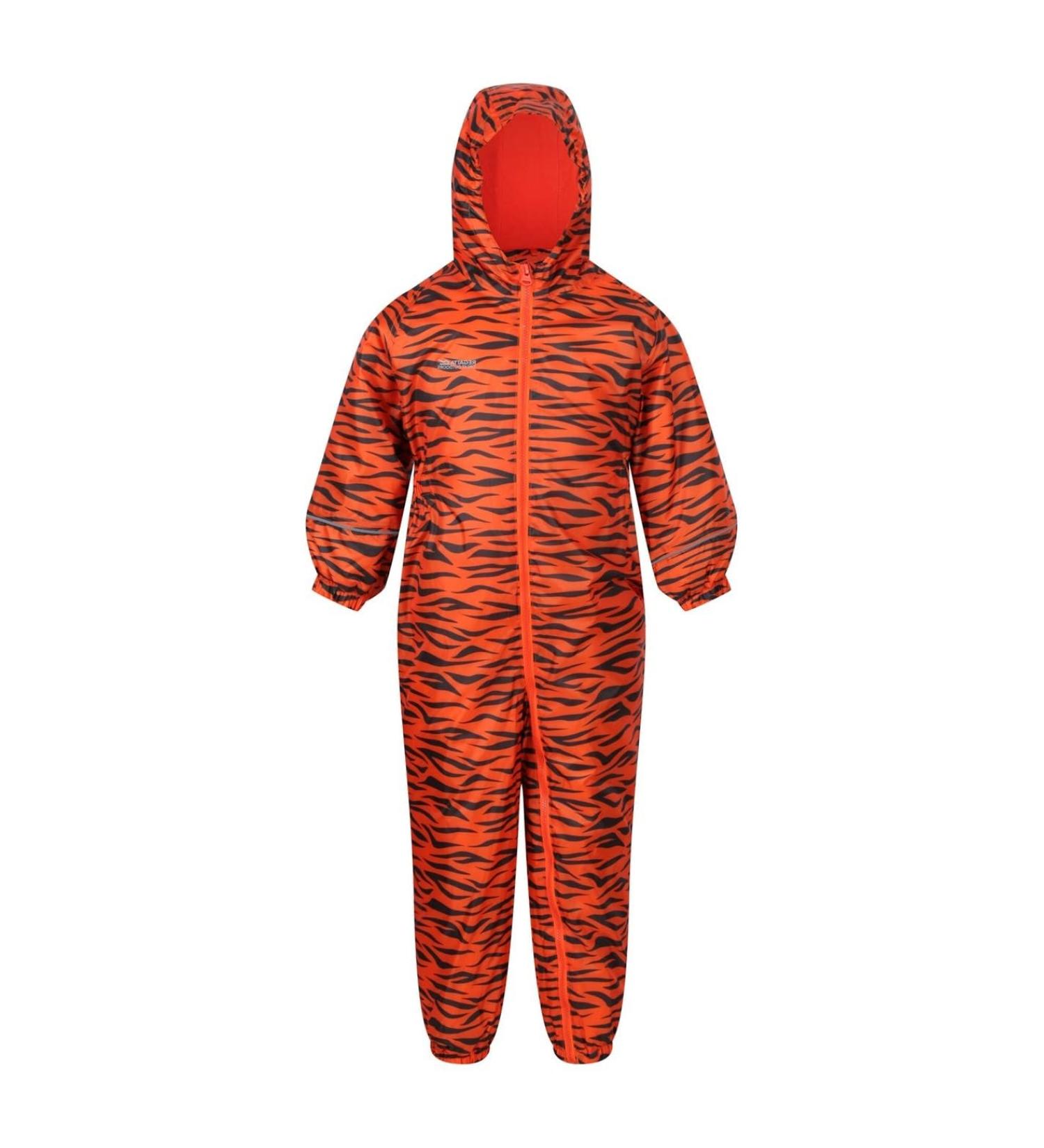 Regatta Kids Print Splat 2 Snowsuit - 3 Years - Blaze Orange Tiger - Buy Online on GoSupps.com