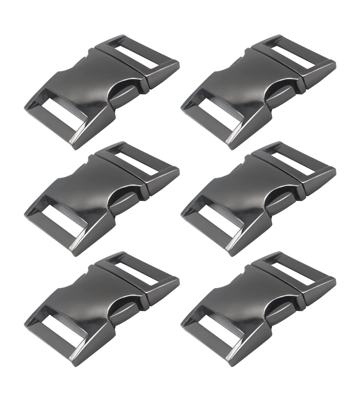 Bytiyar 6 pcs 1 inch(25mm) Zinc Alloy Metal Side Release Buckle Paracord Buckles for 25mm Straps Webbing Bracelet Backpack Belt Gun Black 6pcs_25mm Gun Black - Buy Online on GoSupps.com