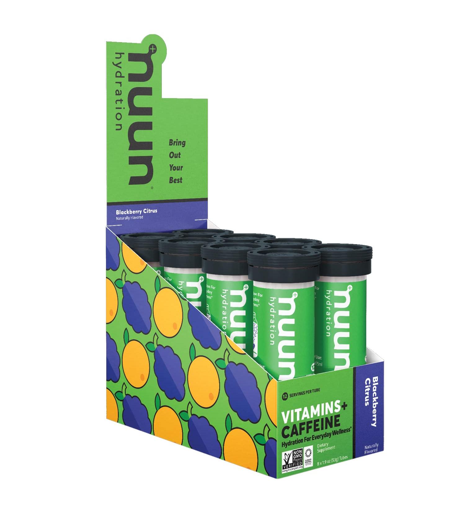 Nuun Vitamins Blackberry Citrus Electrolyte Drink Tablets - 8 Tubes (96 Servings) for Enhanced Wellness & Energy - Buy Online on GoSupps.com