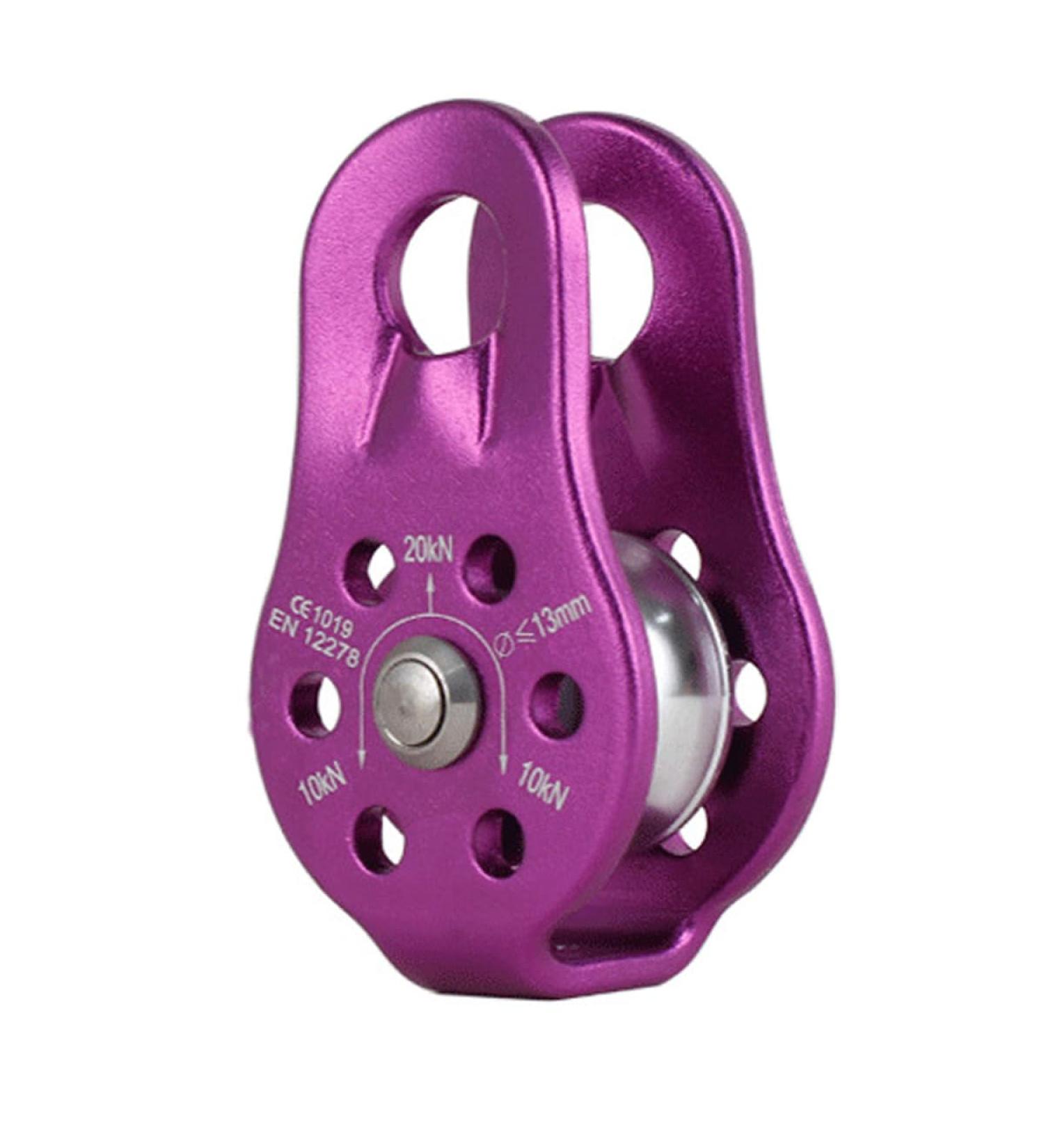 Buy Tread Star Rope Roller 20 KN - High-Performance Aluminum Alloy Block for 12mm Climbing Rope - Ideal for Strapping & Climbing - Violet - Buy Online on GoSupps.com