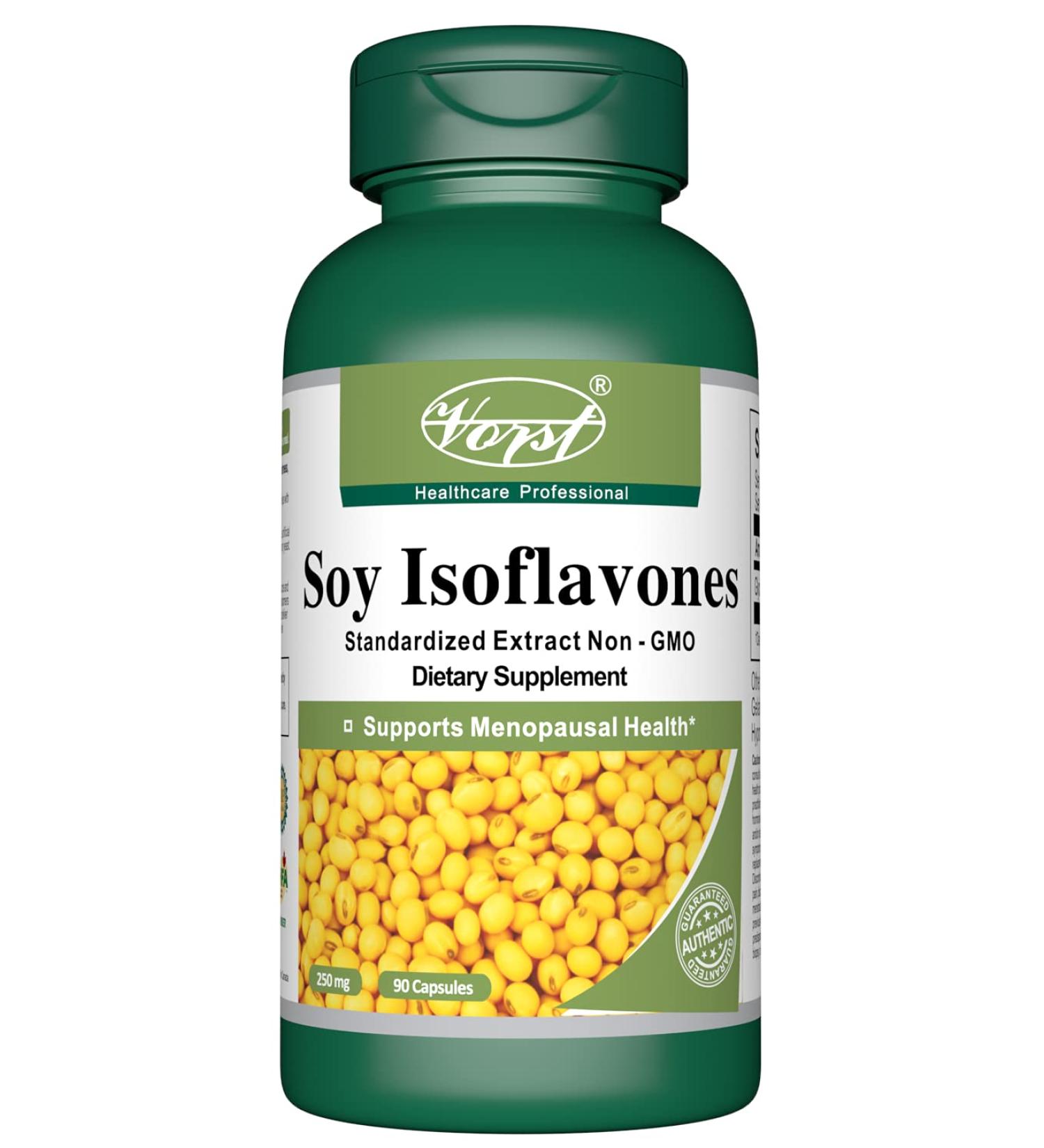 Vorst Soy Isoflavones Non-GMO 250mg 90 Capsules - Menopausal Health Support for Women - Buy Online on GoSupps.com