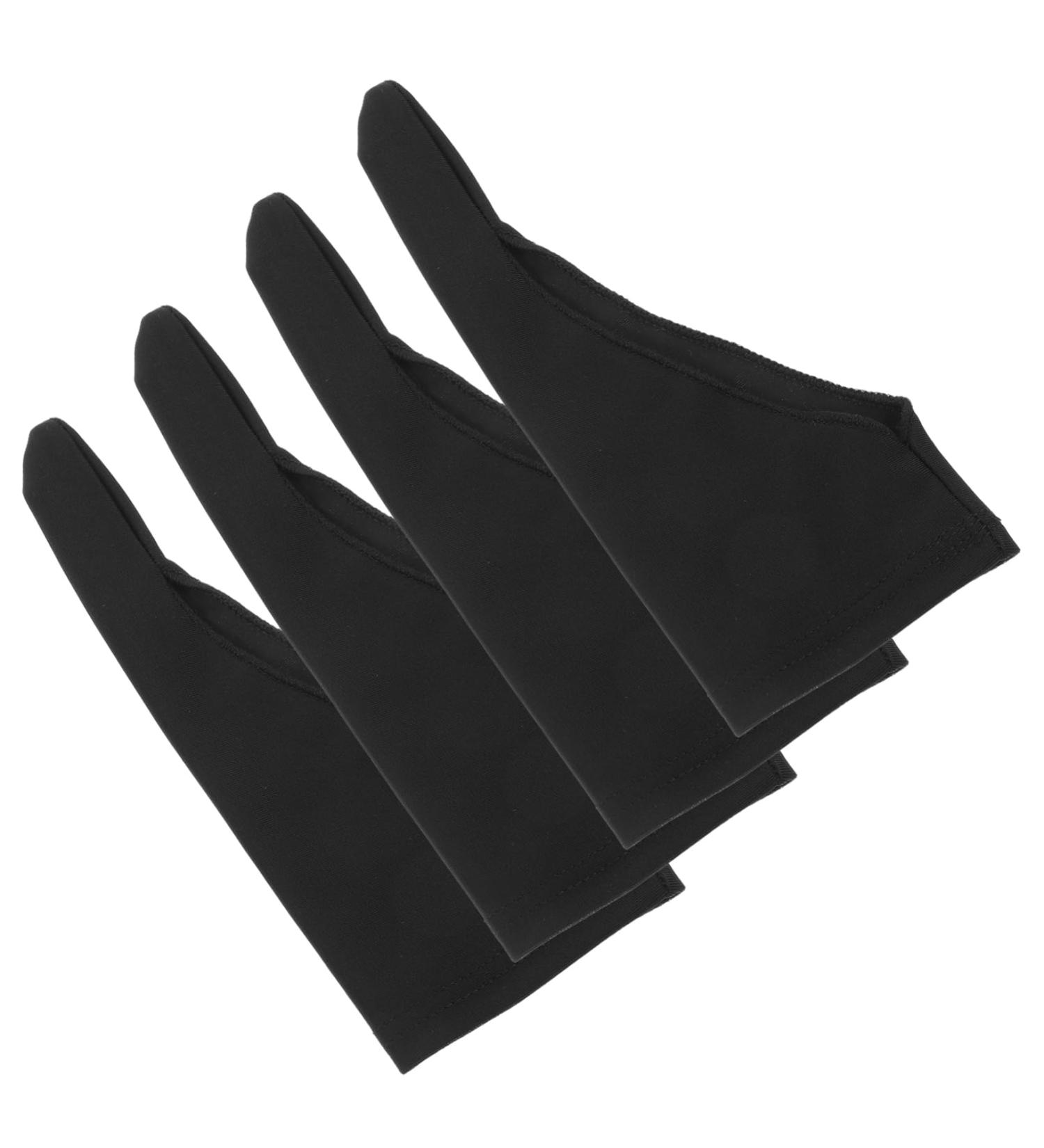 ULTECHNOVO 4 Pcs Sweat Thumb Guard - Finger Glove for Nail Biting Prevention | Black Touch Cloth for Digital Tablets | 17x7.5x0.5CM - International Shipping Available - Buy Online on GoSupps.com