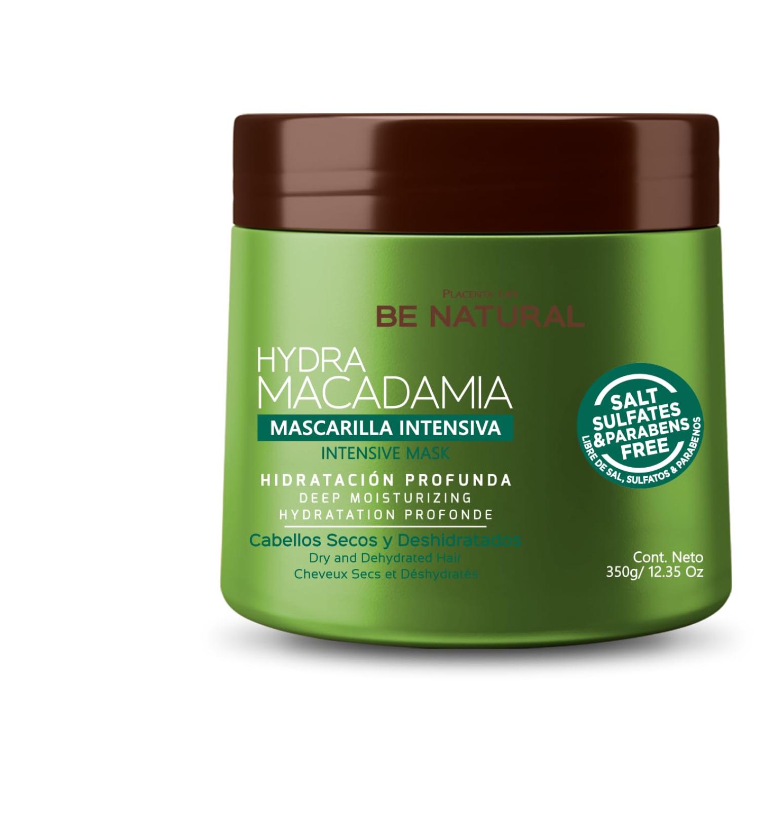 Placenta Life Be Natural Hydra Macadamia - Deep Moisturizing Hair Mask for Dry & Damaged Hair (12.35 Oz) | International Shipping Available - Buy Online on GoSupps.com