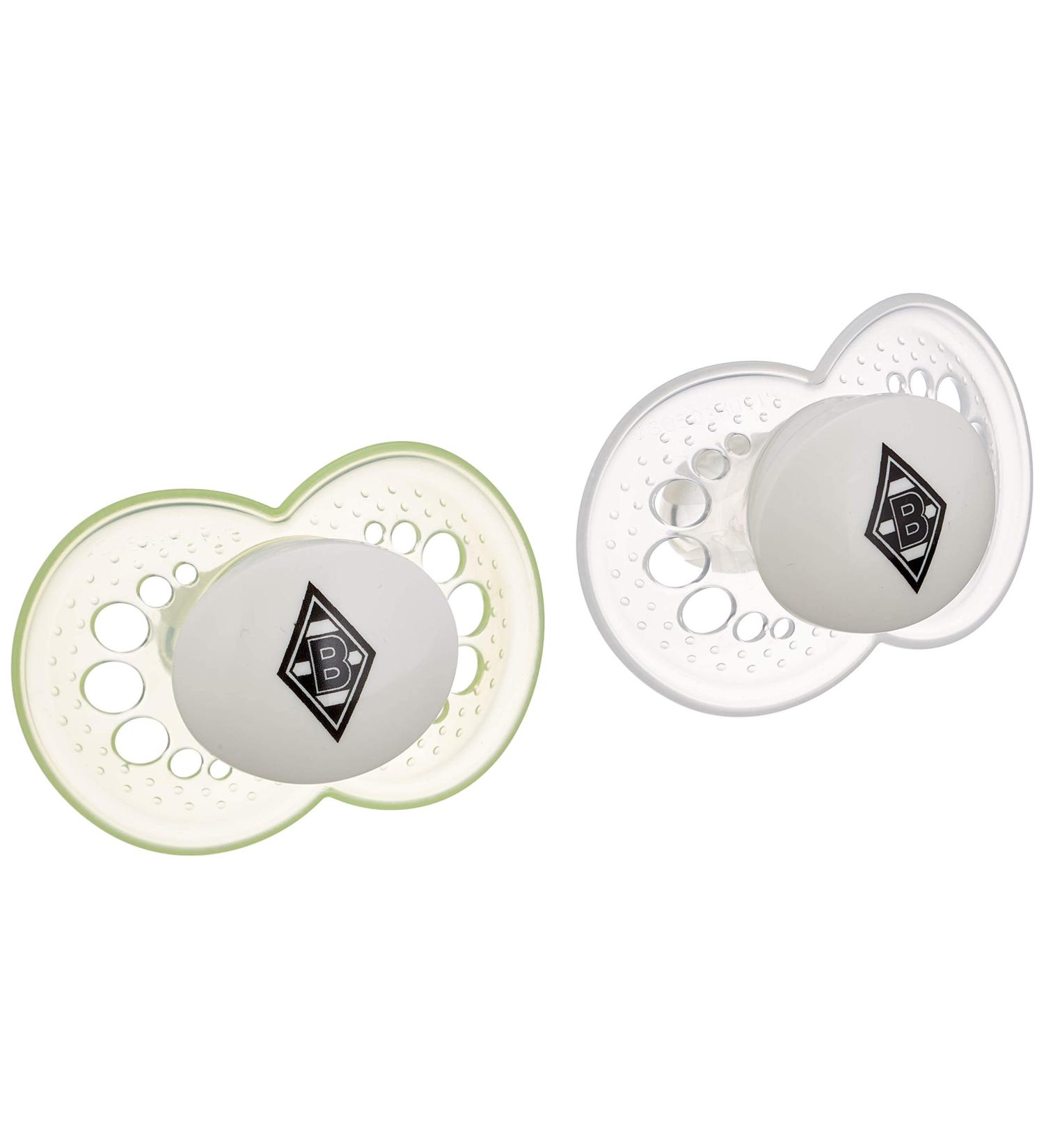 MAM Football Pacifier Set of 2 - Borussia M nchengladbach Fan Design Tooth-Friendly Silicone for 6-16 Months - Buy Online on GoSupps.com