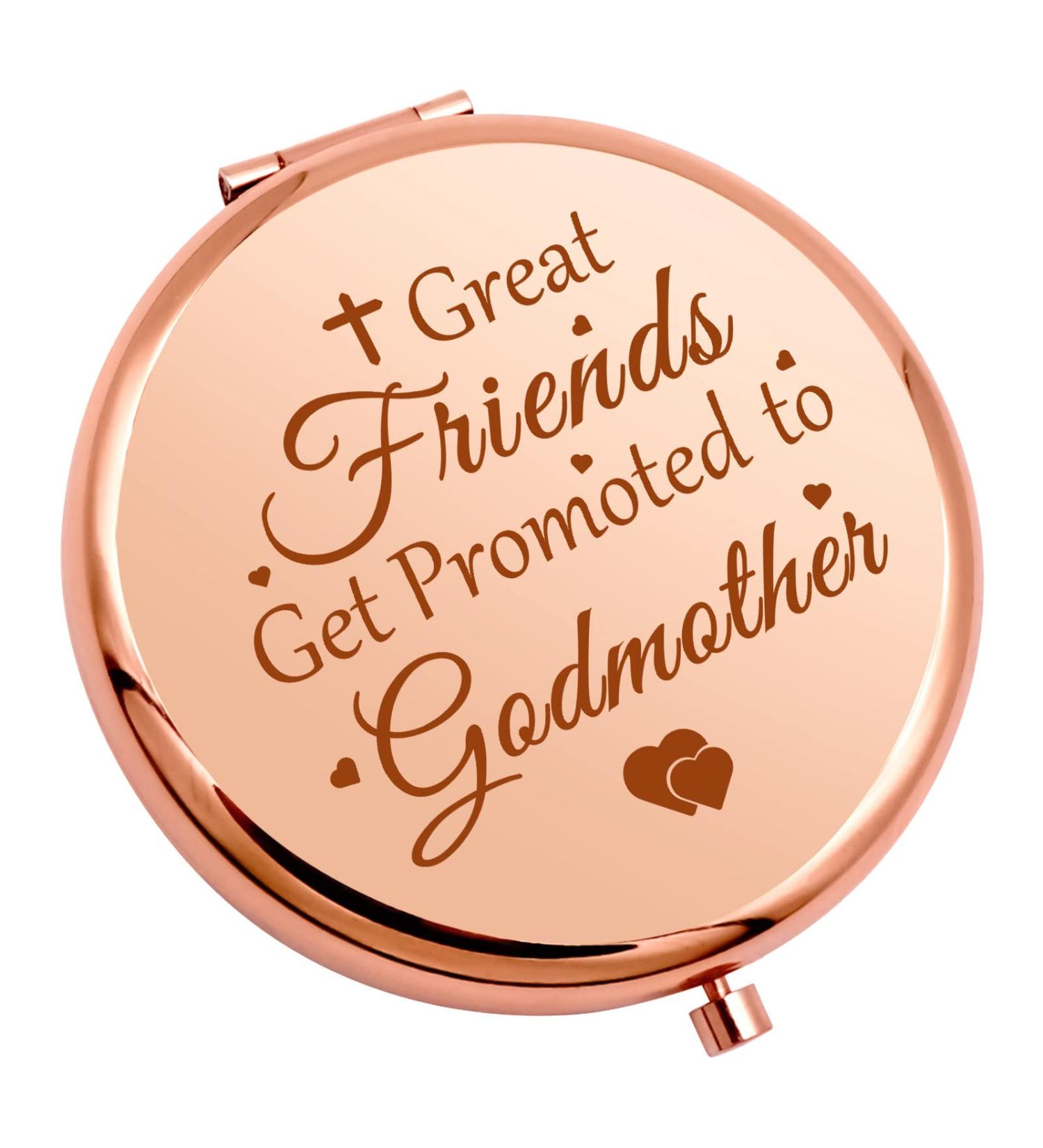 Godmother Gift: Christian Travel Makeup Mirror for Mother's Day, Sister, or Friend - Ideal Birthday, Baptism, or Friendship Present - Buy Online on GoSupps.com