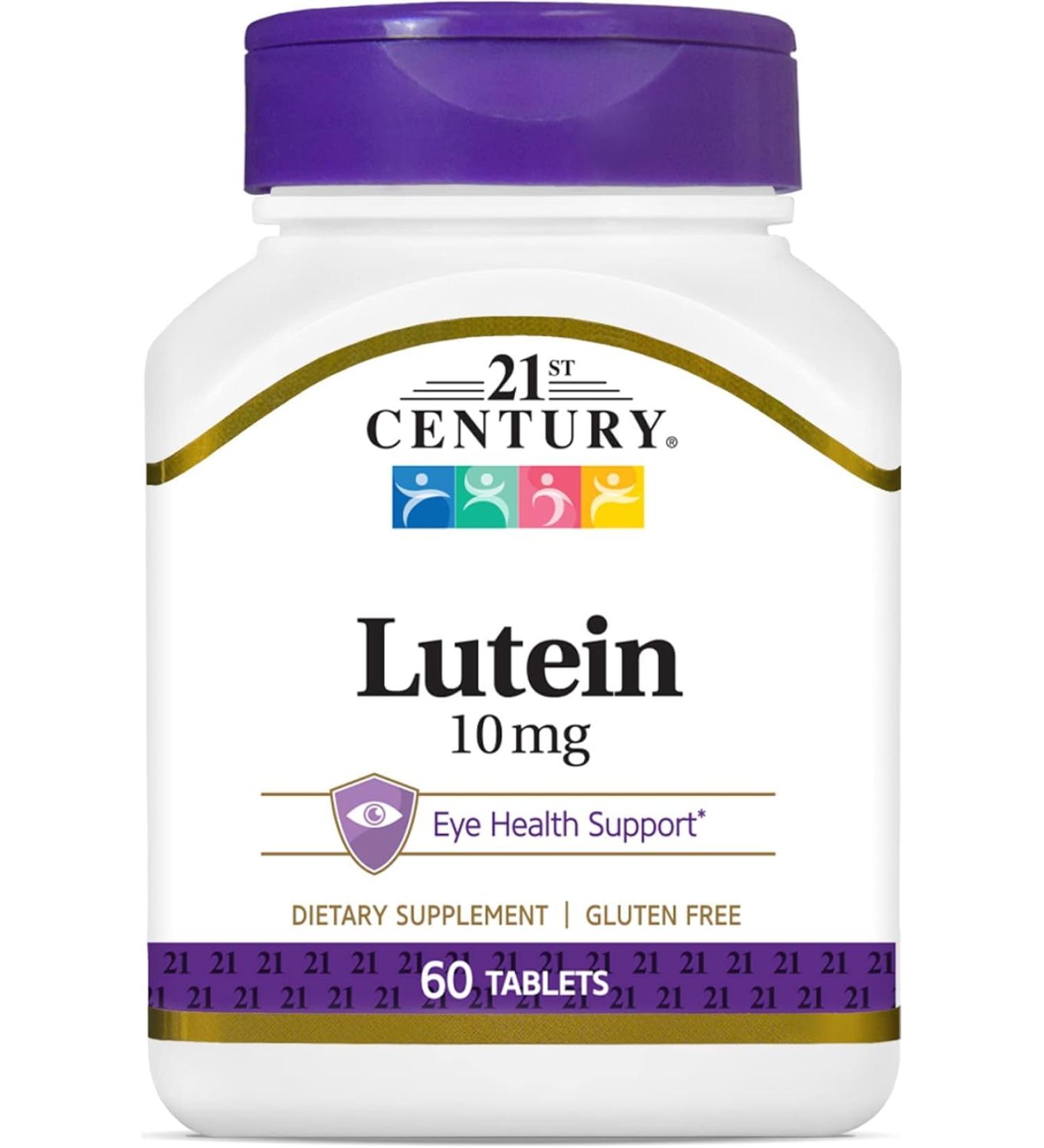 21st Century Lutein 10 mg - 60 Tablets Pack of 3 - Buy Online on GoSupps.com
