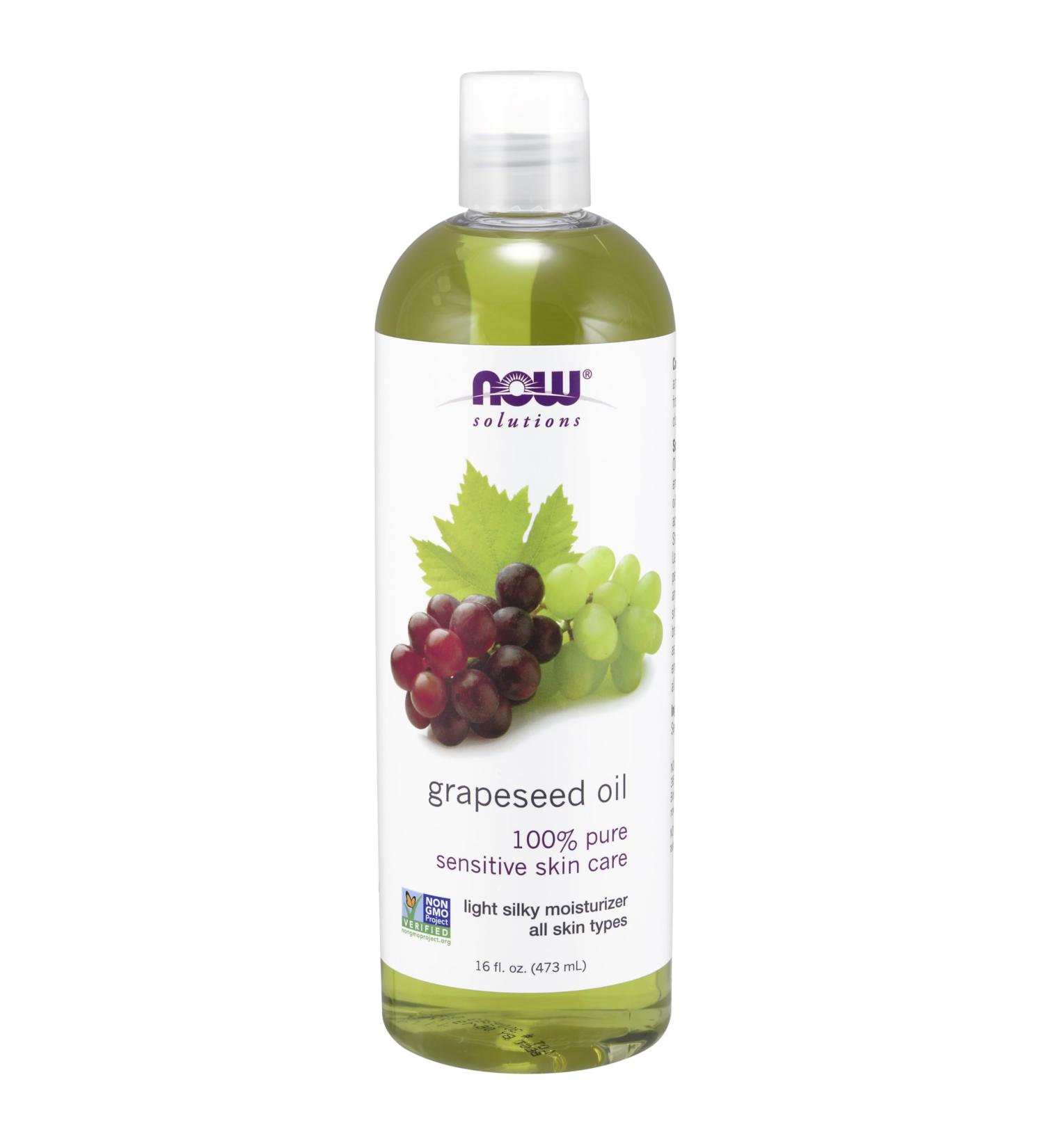 Now Foods Grapeseed Oil 473 ml - 100% Pure Laboratory Tested Gluten Free Soy Free Non-GMO - Premium Cooking Oil - Buy Online on GoSupps.com